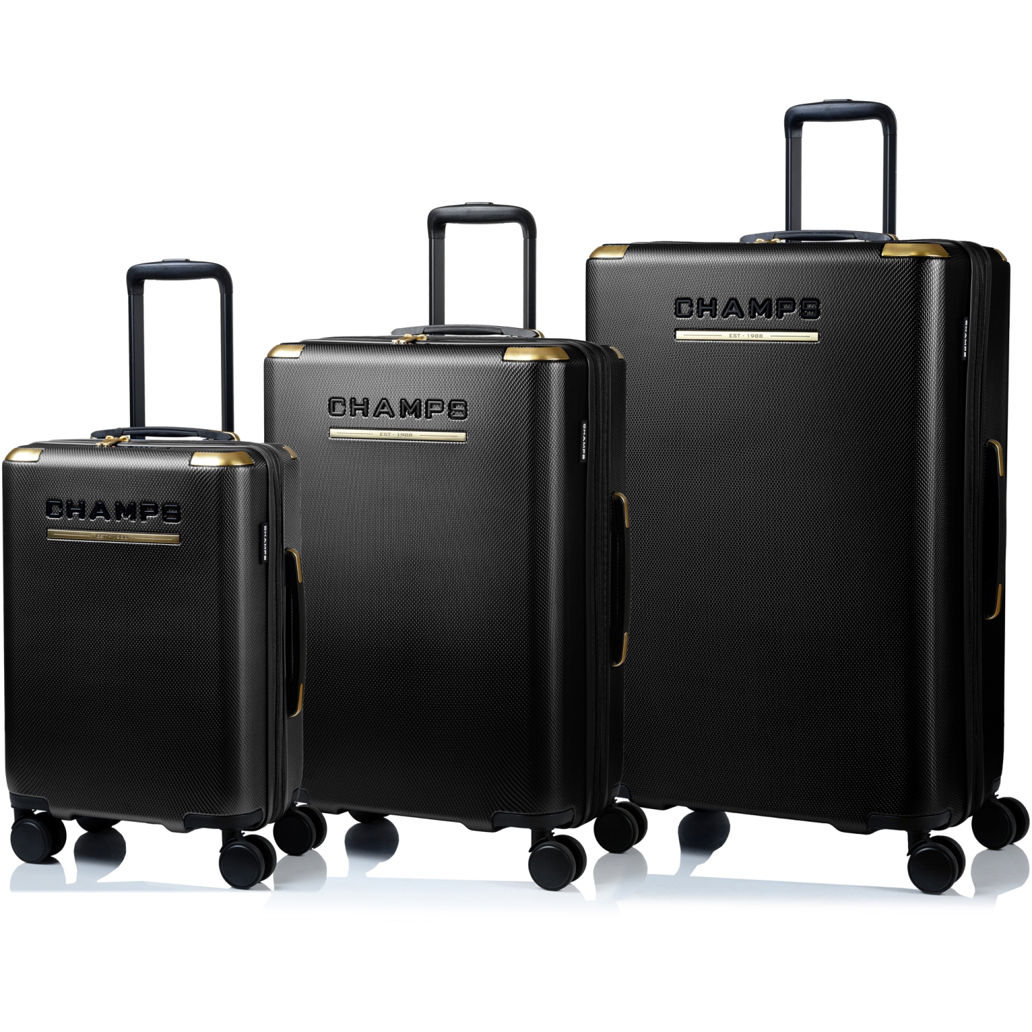Ensemble de 3 valises rigides de la collection luxe II de CHAMPS