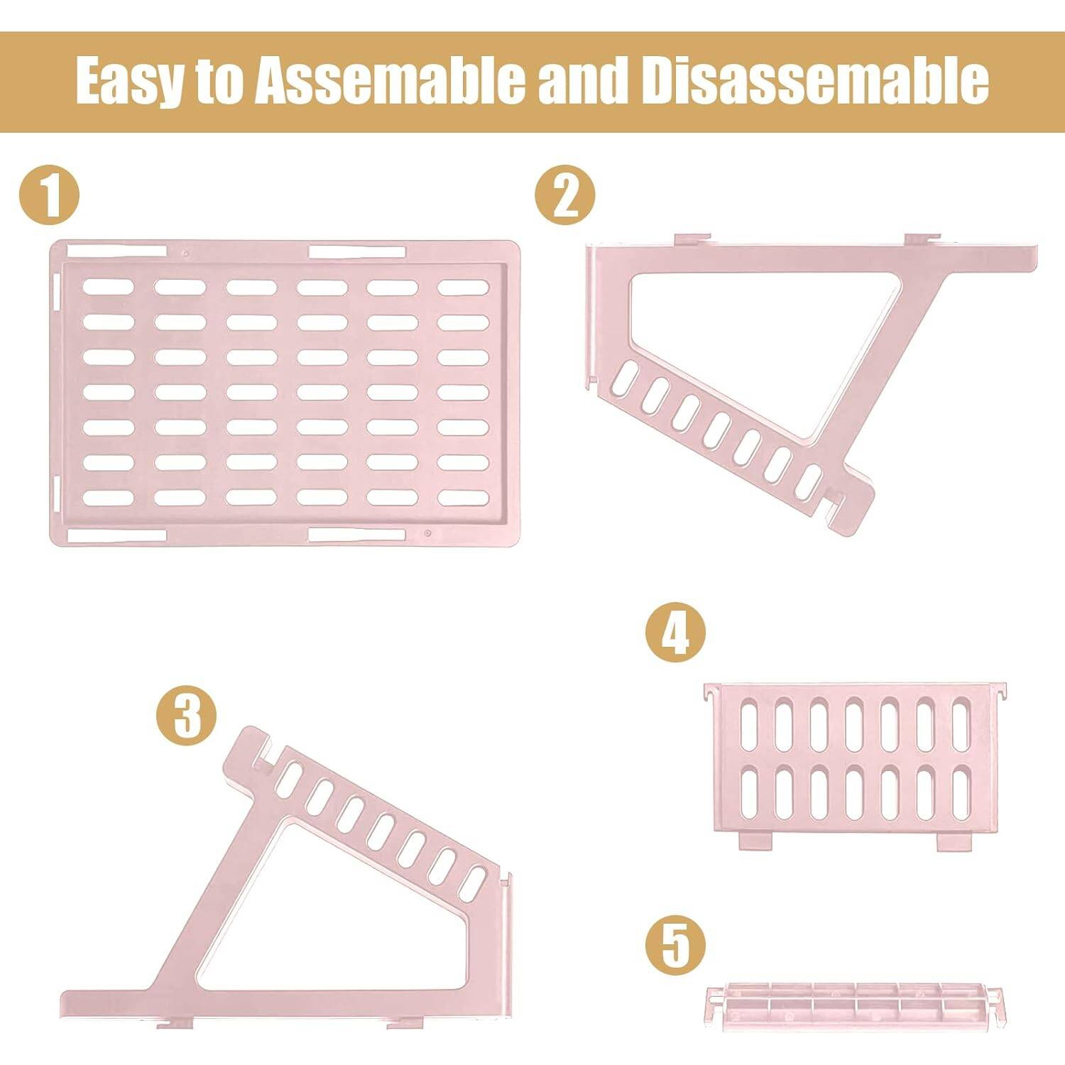 Label Holder Thermal Label Holder For Rolls And Fanfold Labels Direct Label Stand Desktop Printer Accessory, Label Printer for Home, Office, Pink