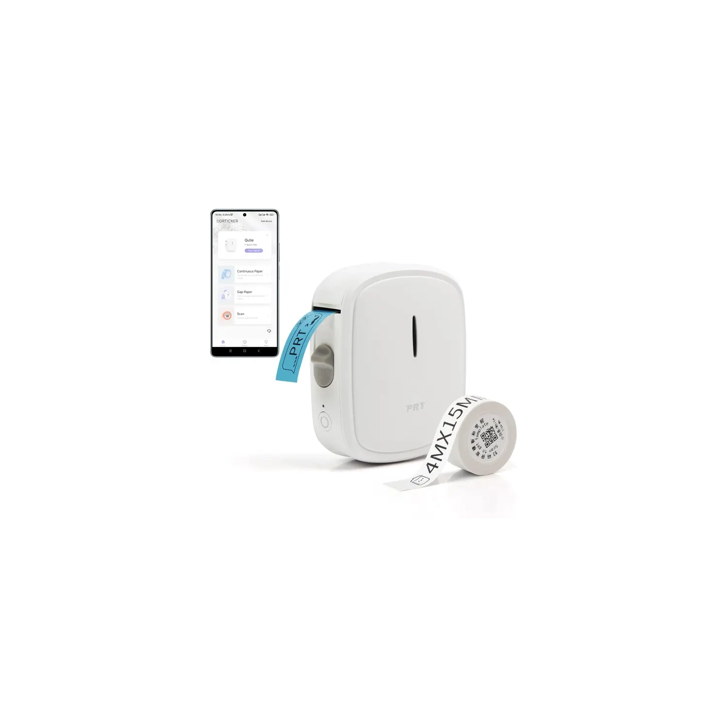 Label Makers Machine Wireless Built-in Cutter Portable Bluetooth Label Printer for Home, Office, Business & Organization, Compatible with