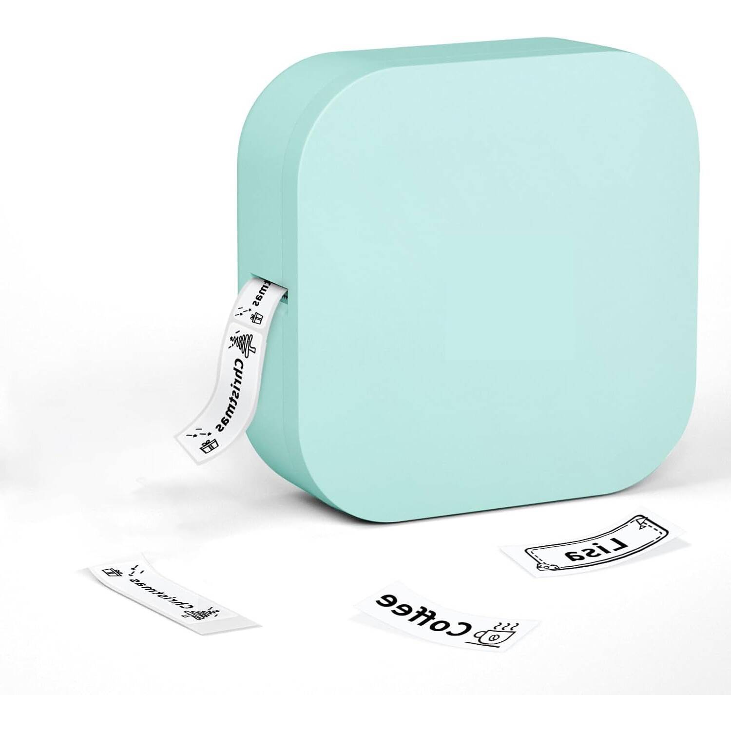 Mini Portable Label Label Maker - Q30 Bluetooth Label Maker Machine, Label Maker, Labeler Ideal for Name Stickers, Home Storage, Office Green