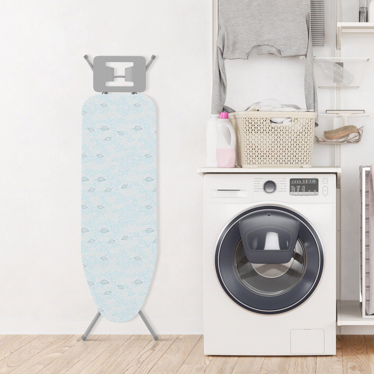 Costway Compact & Portable Ironing Board with Iron Rest Removable Cover Sturdy Metal Frame