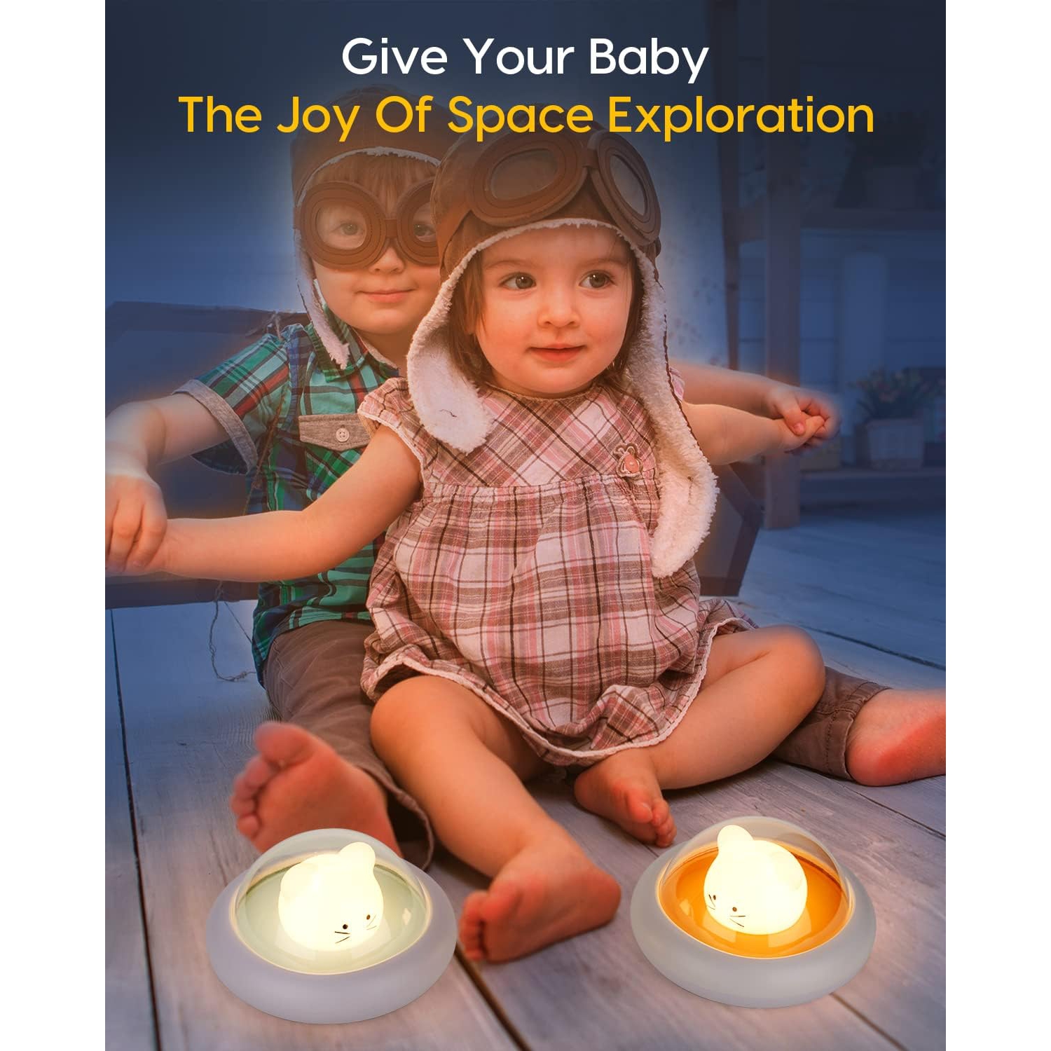 Veilleuse YOULIGHTS pour enfants avec 3 modes de changement de couleur, veilleuse rechargeable LED avec minuterie de 20 minutes et commande à