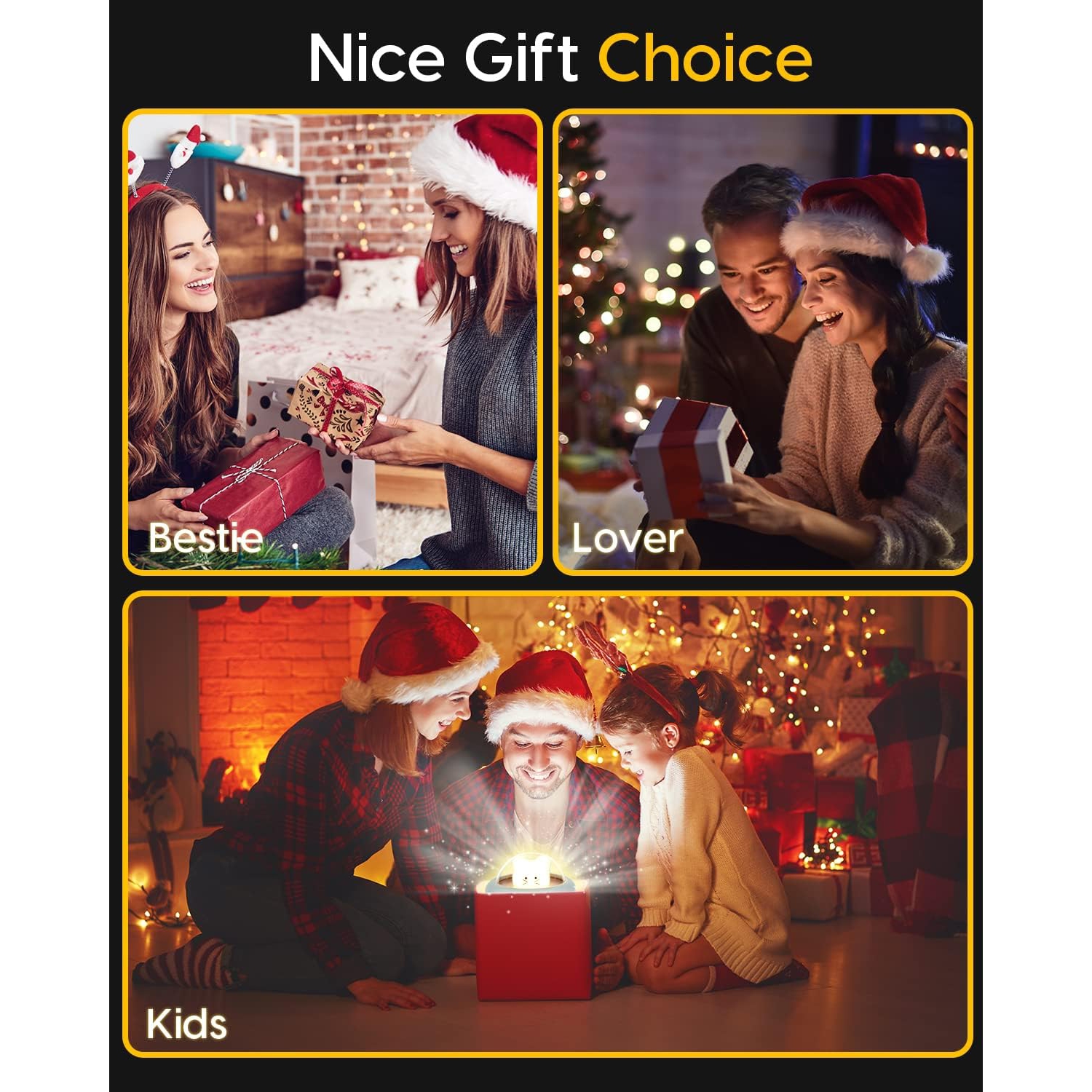 Veilleuse YOULIGHTS pour enfants avec 3 modes de changement de couleur, veilleuse rechargeable LED avec minuterie de 20 minutes et commande à