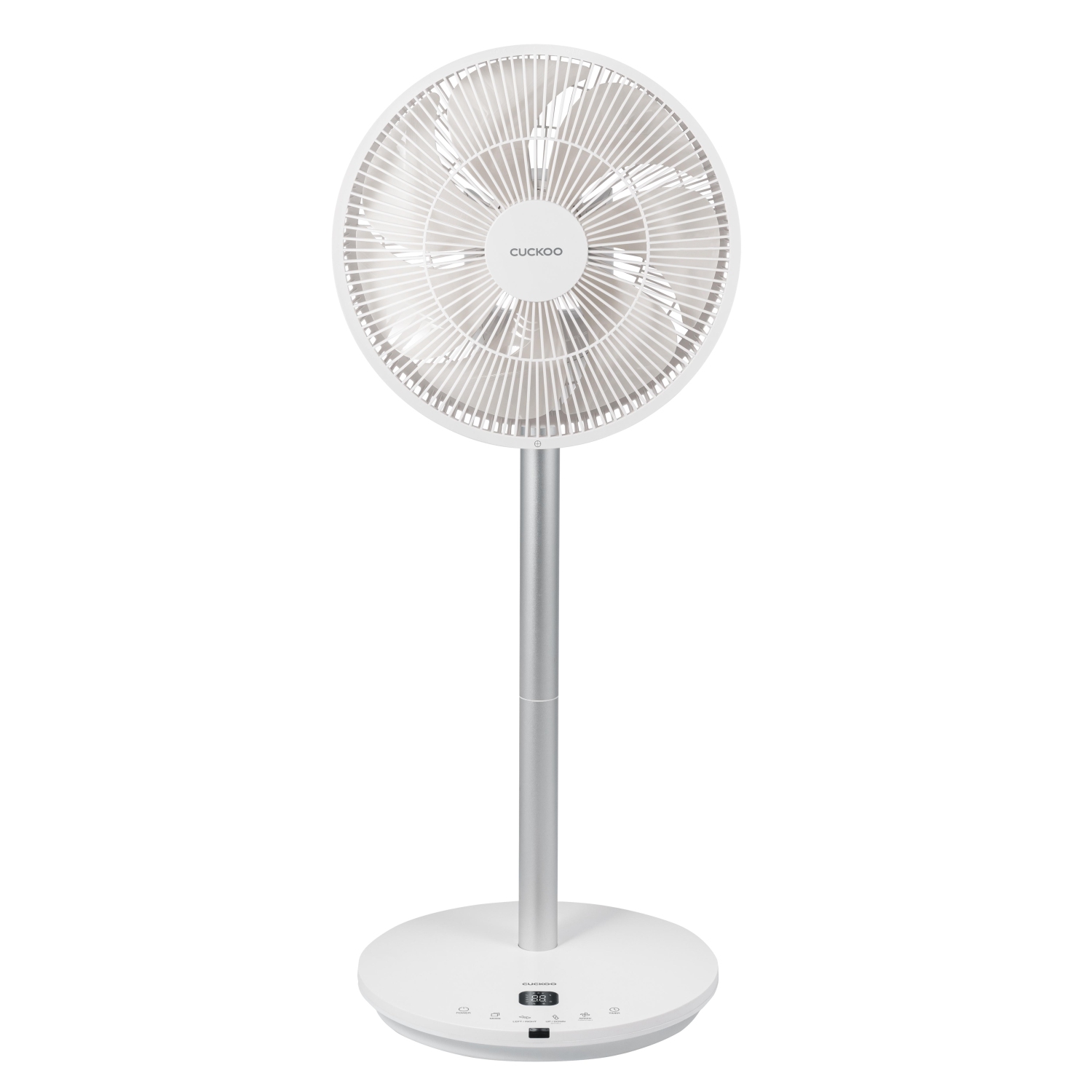 CUCKOO CF-AC1410WH 360-Degree Rotation Air Circulator Standing Fan with 12 Speeds, 4 Wind Modes, 10 Operating Modes, Quiet BLDC Motor