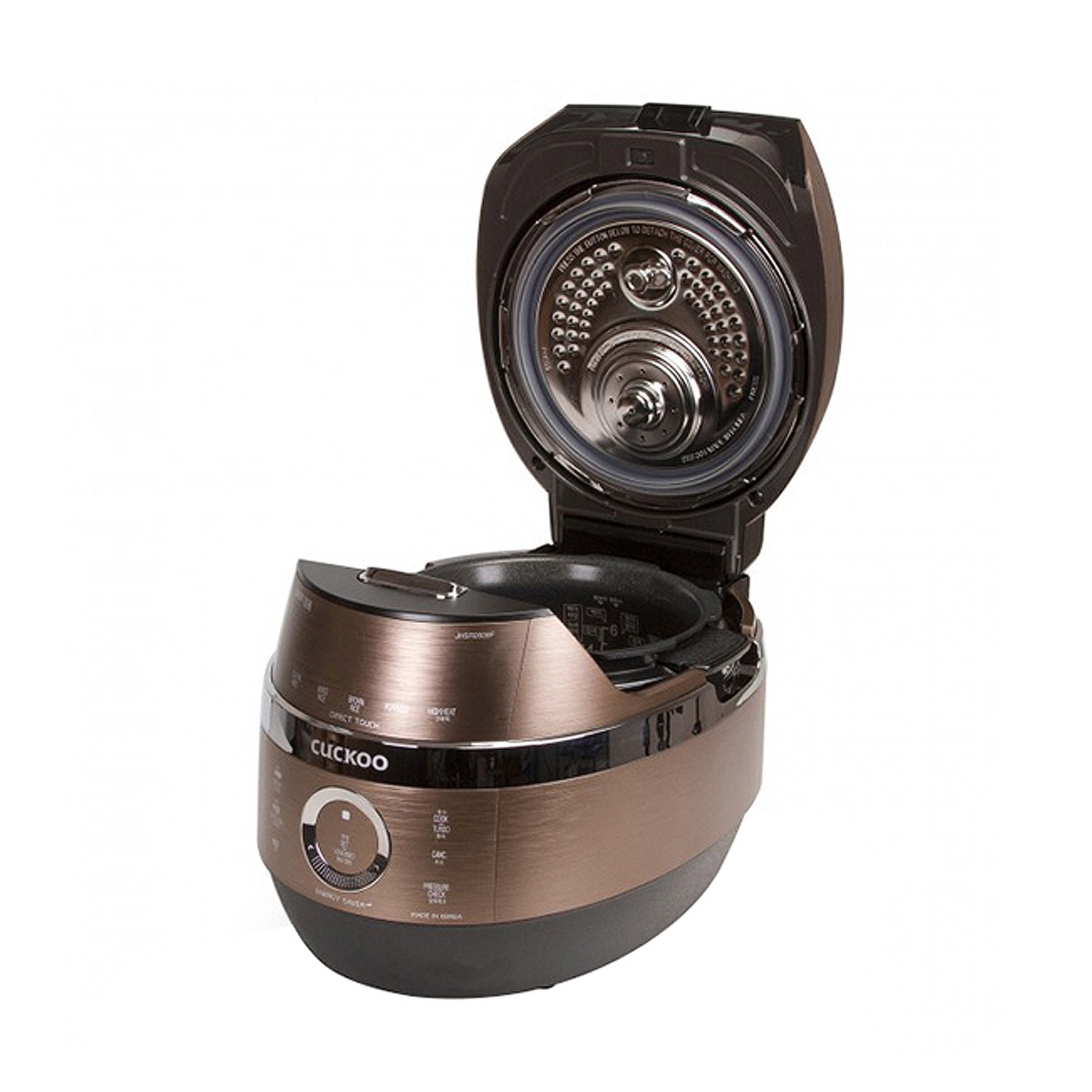 CUCKOO CRP-JHR0609F 6-Cup Induction Heating Pressure Rice Cooker with Nonstick Inner Pot, 16 Menu Options, Fuzzy Logic Tech, 3 Voice Guide, Auto Clean