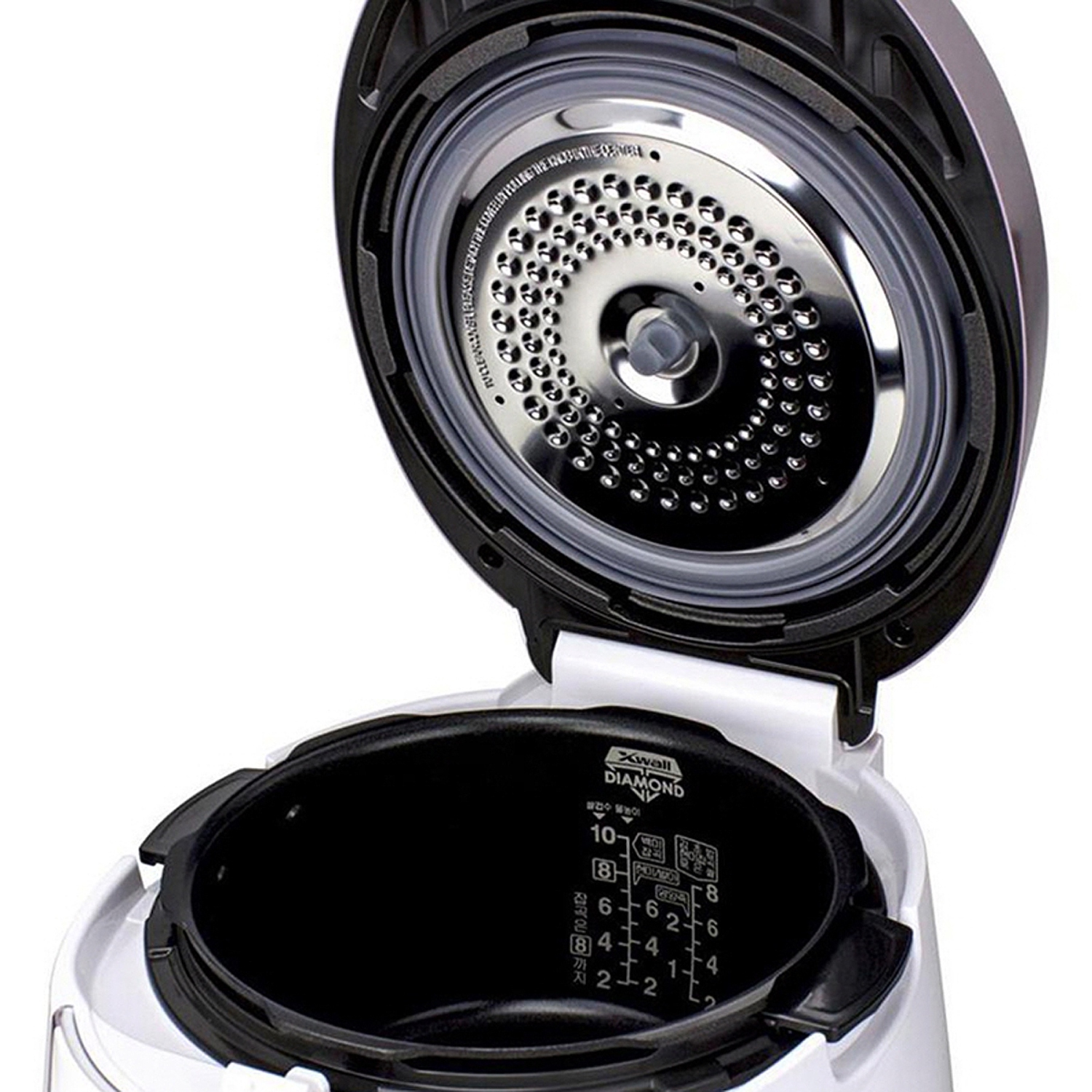 CUCKOO – CUCKOO CRP-P1009SW 10-Cup, autocuiseur et réchaud à riz avec récipient interne antiadhésif, 13 modes de menu, technologie Fuzzy Logic, guide