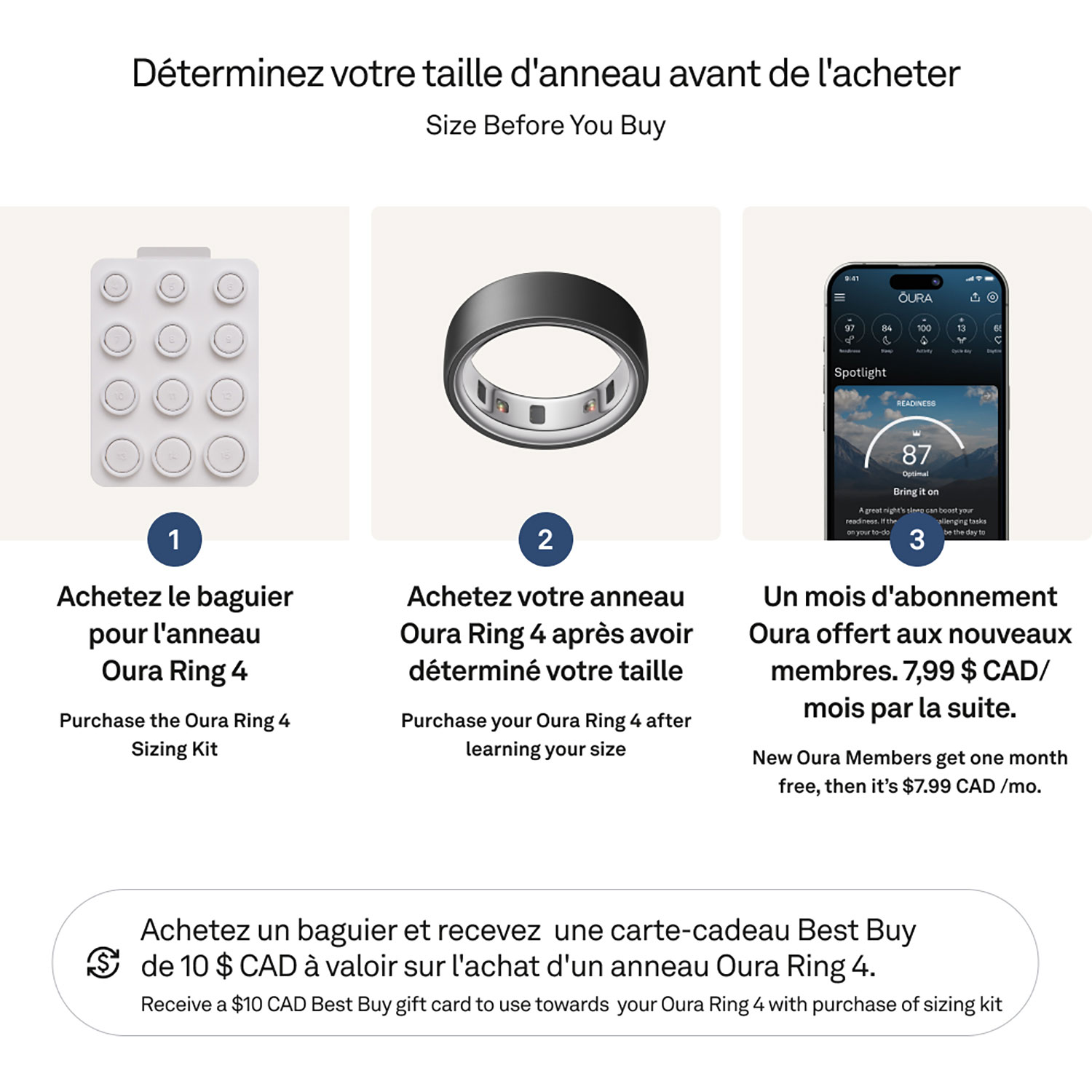 Oura Ring 4 Sleep & Fitness Smart Ring - Stealth - Size 9