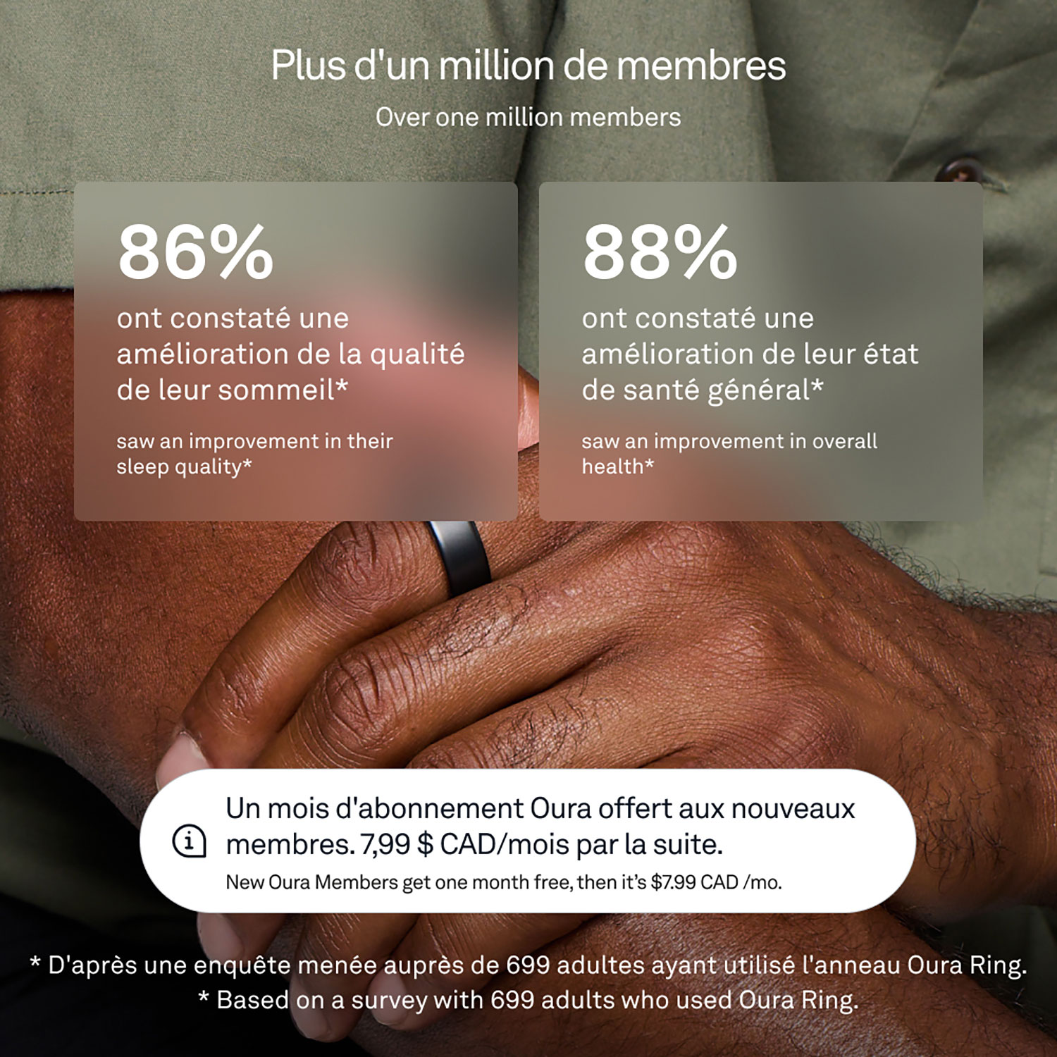 Oura Ring 4 Sleep & Fitness Smart Ring - Stealth - Size 10