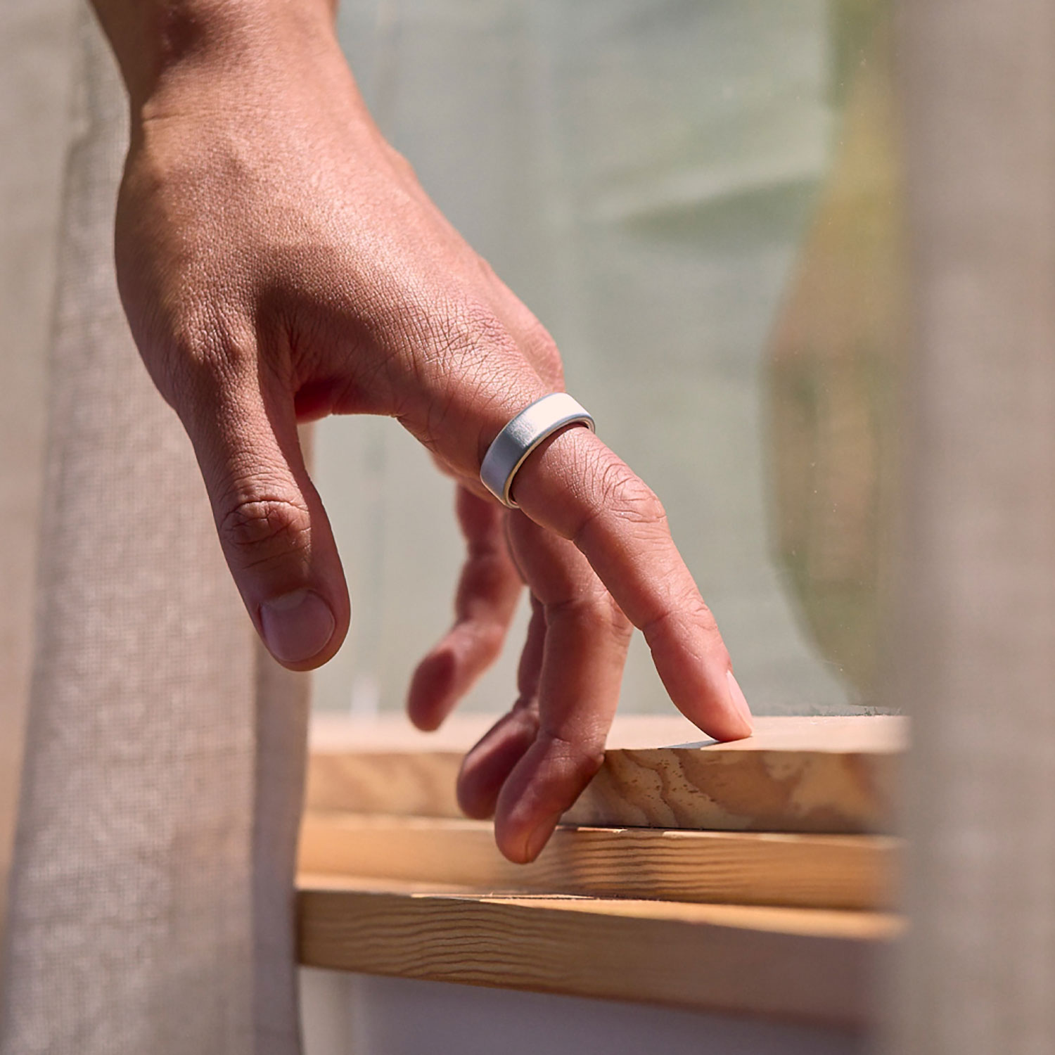 Anneau intelligent de sommeil et de mise en forme Ring 4 d'Oura - Argent brossé - Taille 11