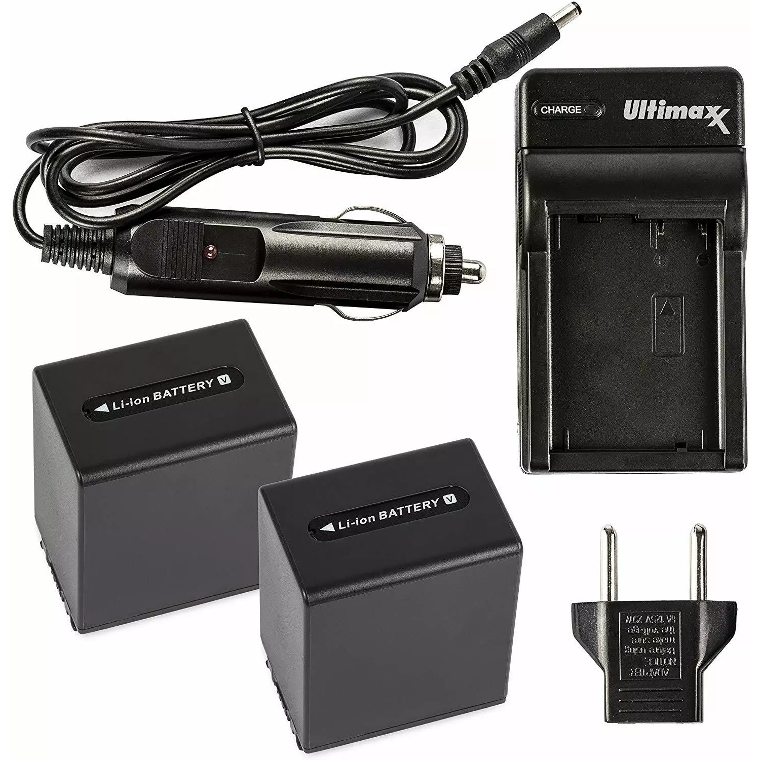 ULTIMAXX Rapid Charger with 2x NP-FV100 Batteries for Sony DCR-SR15 and SR2