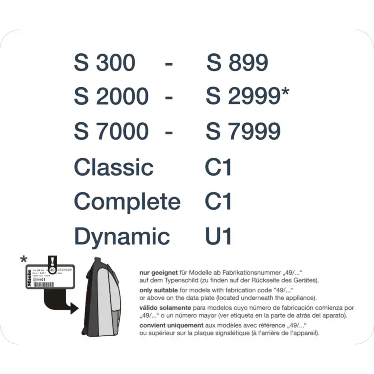 Miele Vacuum Cleaner XL Pack HEPA Air Clean Filter SF-HA 30-2