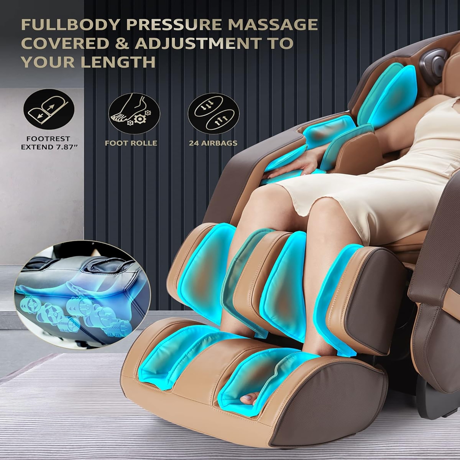 Medfinity Full Body Massage Chair With Zero Gravity Heated Sl Track Massage Recliner With Voice Control
