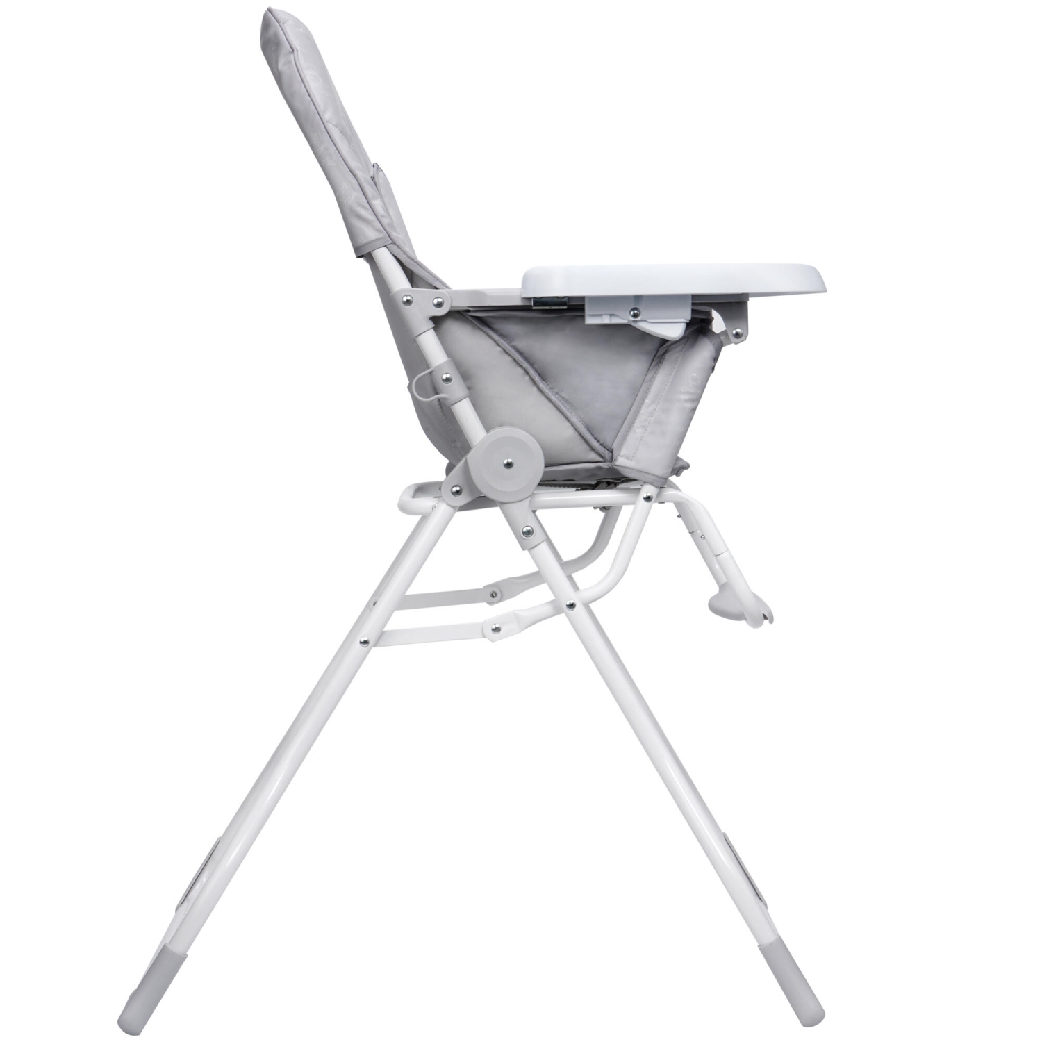 Baby High Chair, Portable Foldable Dining Booster Seat with Adjustable Tray for Babies and Toddlers, Grey