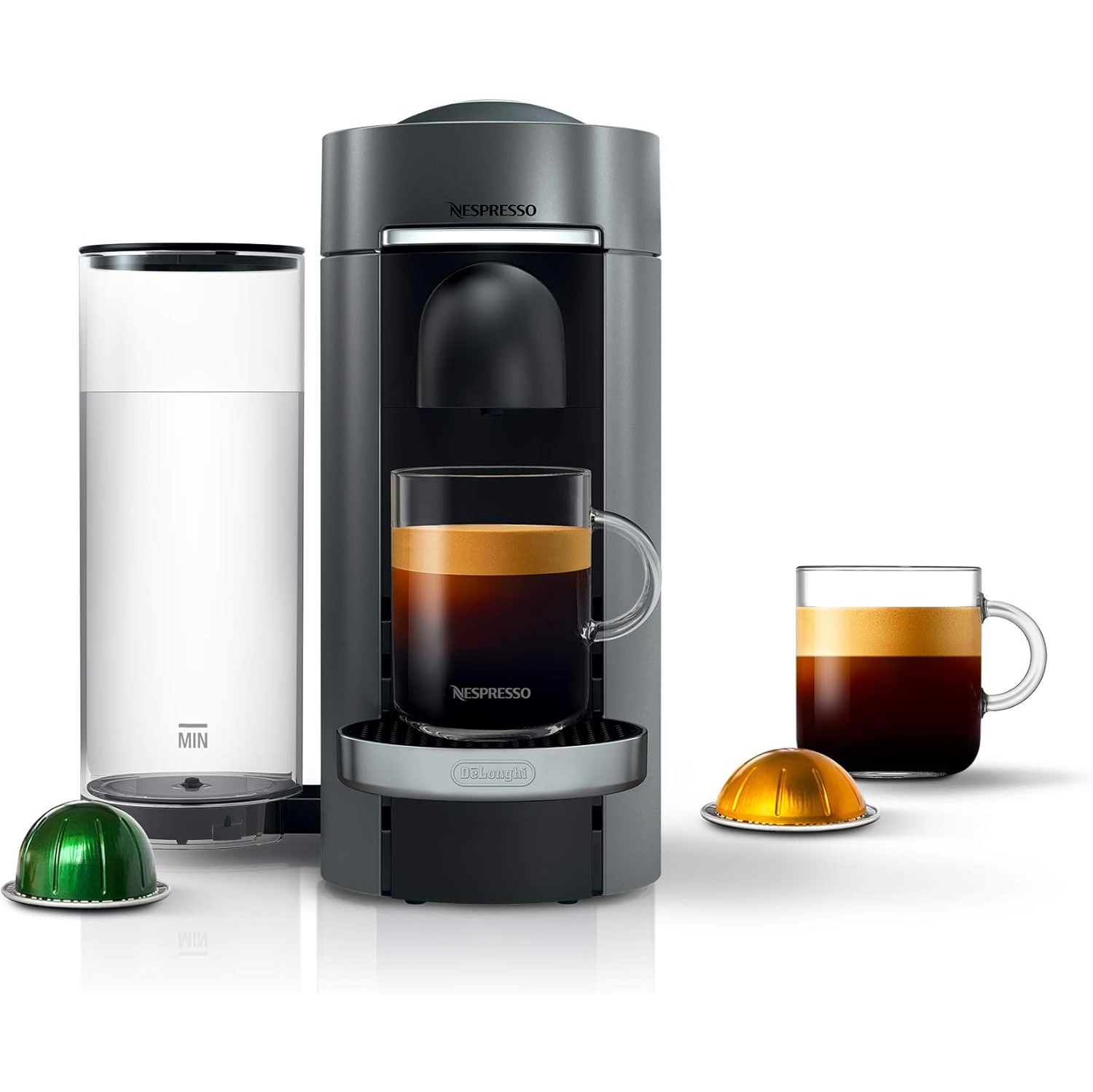 Open Box - Nespresso Vertuo Plus Deluxe Coffee and Espresso Machine by De'Longhi - Silver