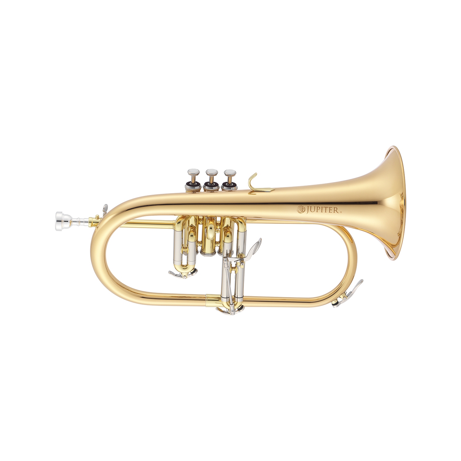 Flugelhorn de Jupiter avec cloche en laiton rose et déclencheur 3ᵉ-Valve - Lacquéfié