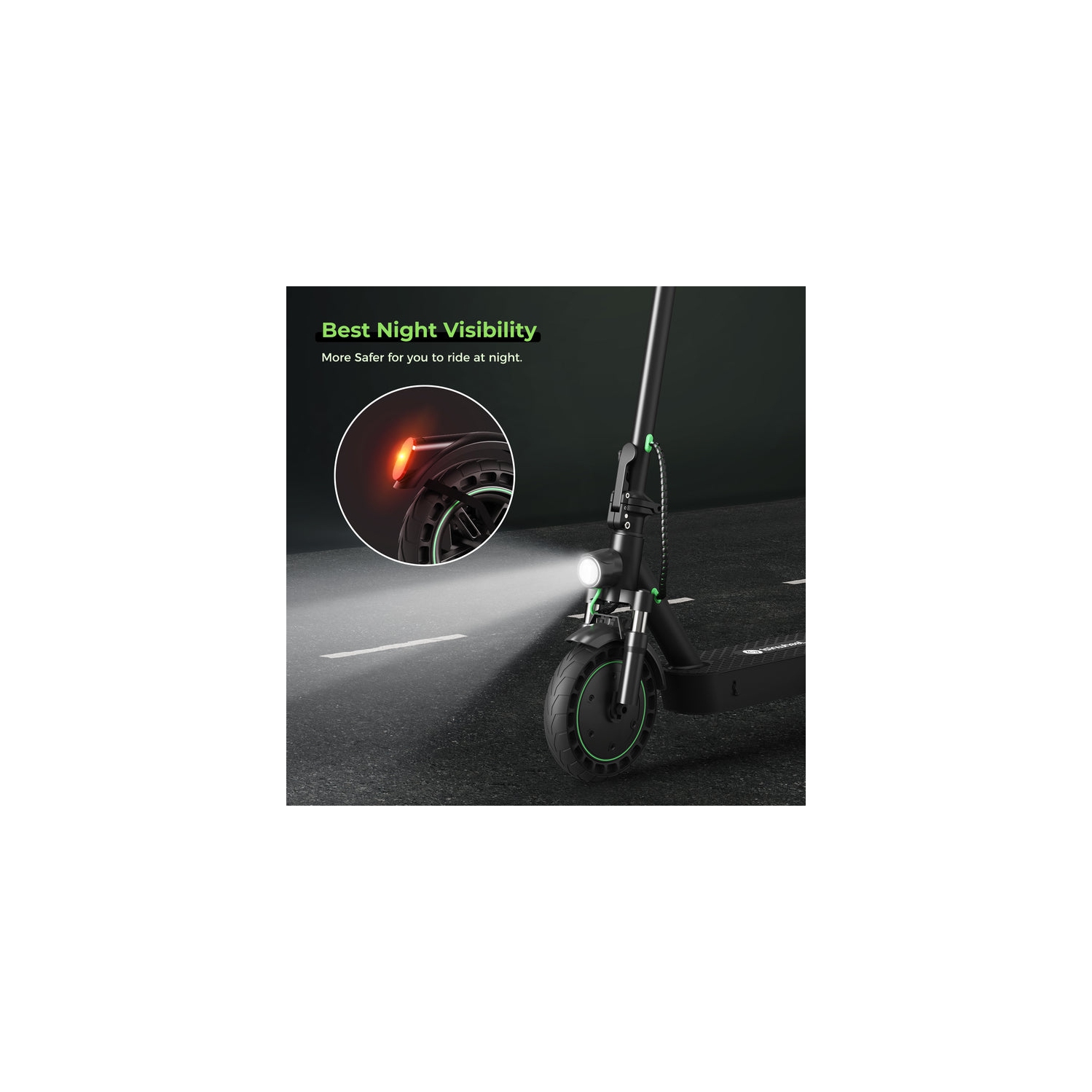 isinwheel S9MAX Folding Adults Electric Commuting Scooter - Black