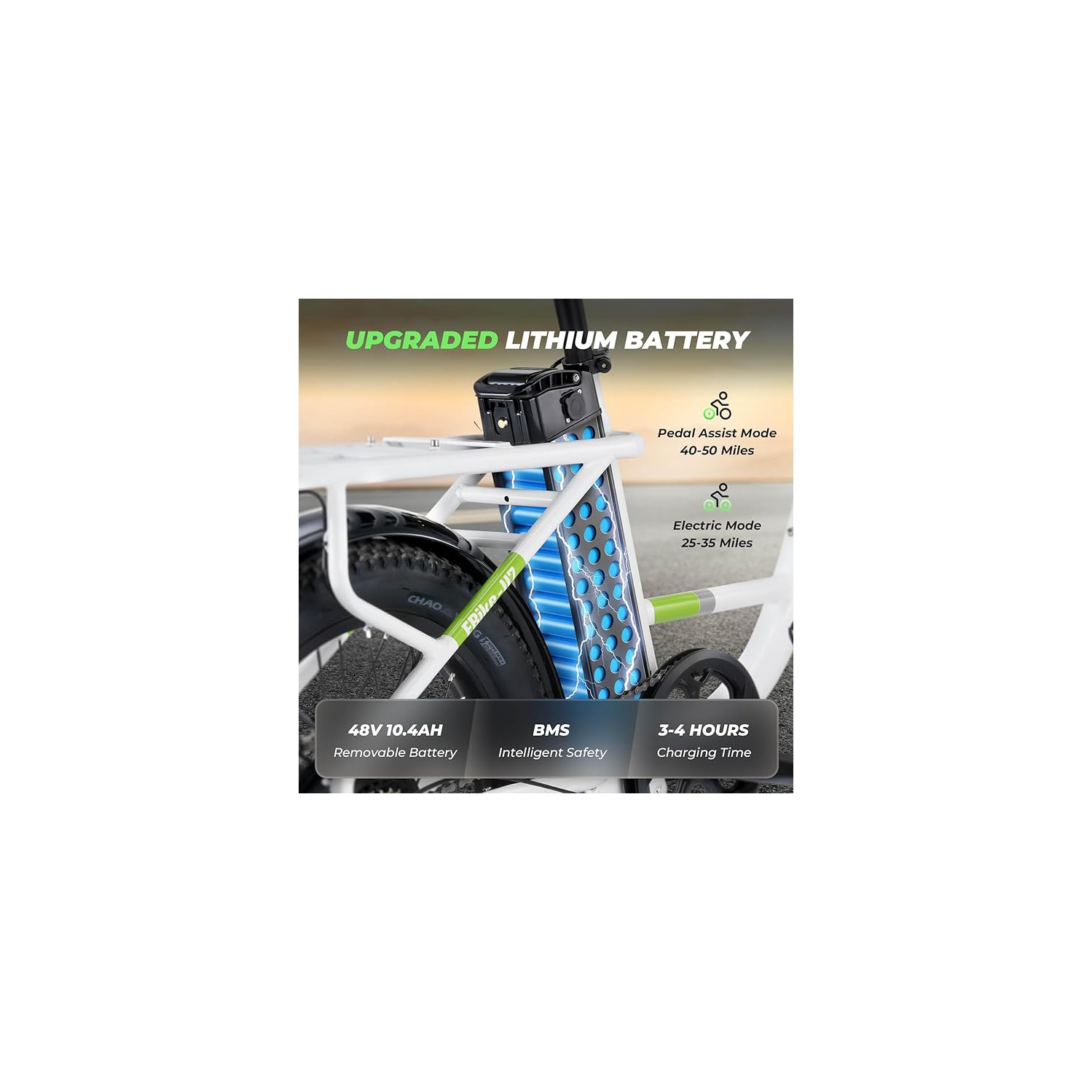 isinwheel U7 Adults Electric Cargo Bike - White