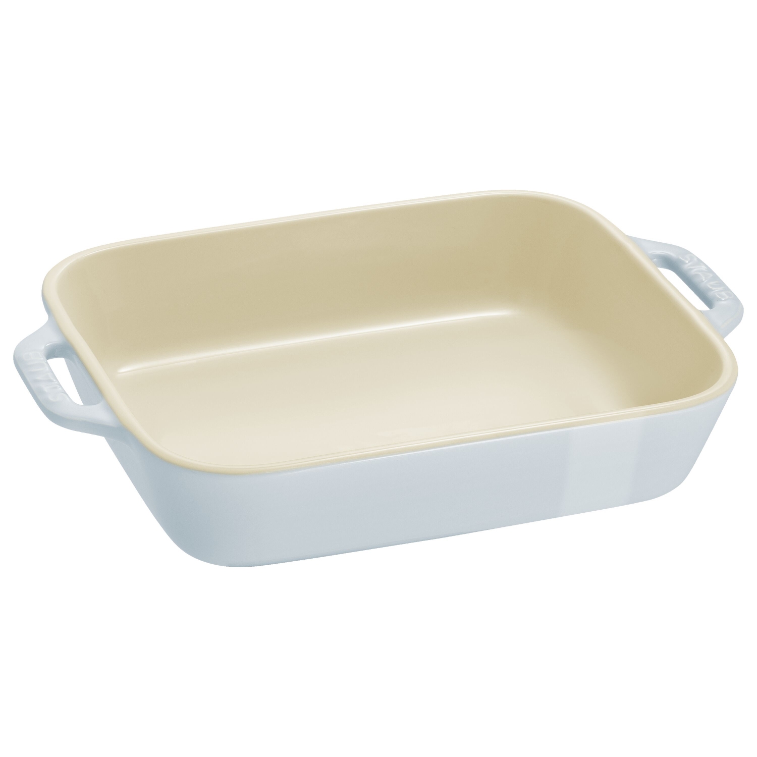 Ensemble de plats de cuisson rectangulaires en céramique de STAUB, Macaron bleu pâle, 3 pièces