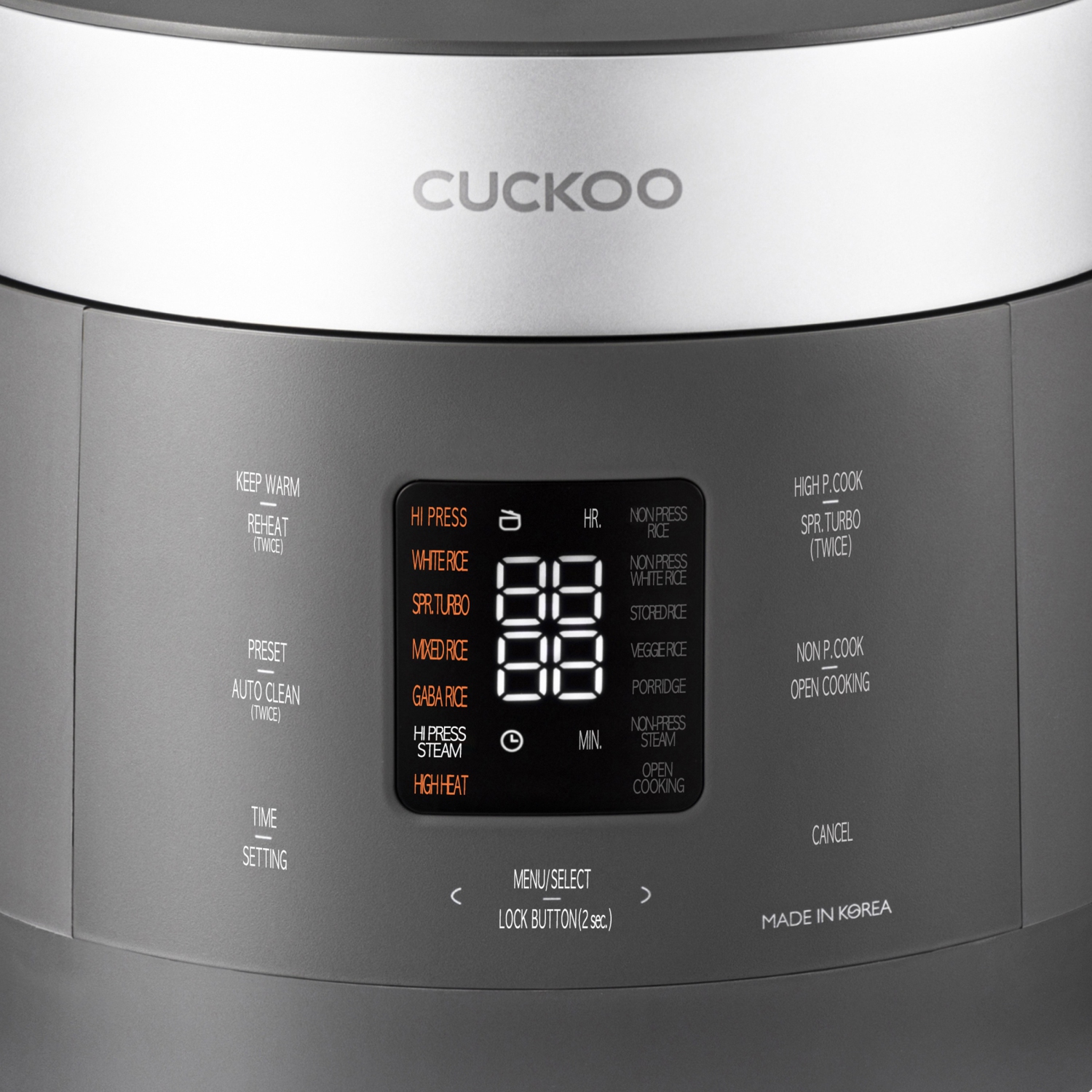 CUCKOO CRP-ST1009FG 10-Cup Twin Pressure Rice Cooker & Warmer with Nonstick Inner Pot, 16 Menu Modes, 3 Voice Guide, Auto Clean
