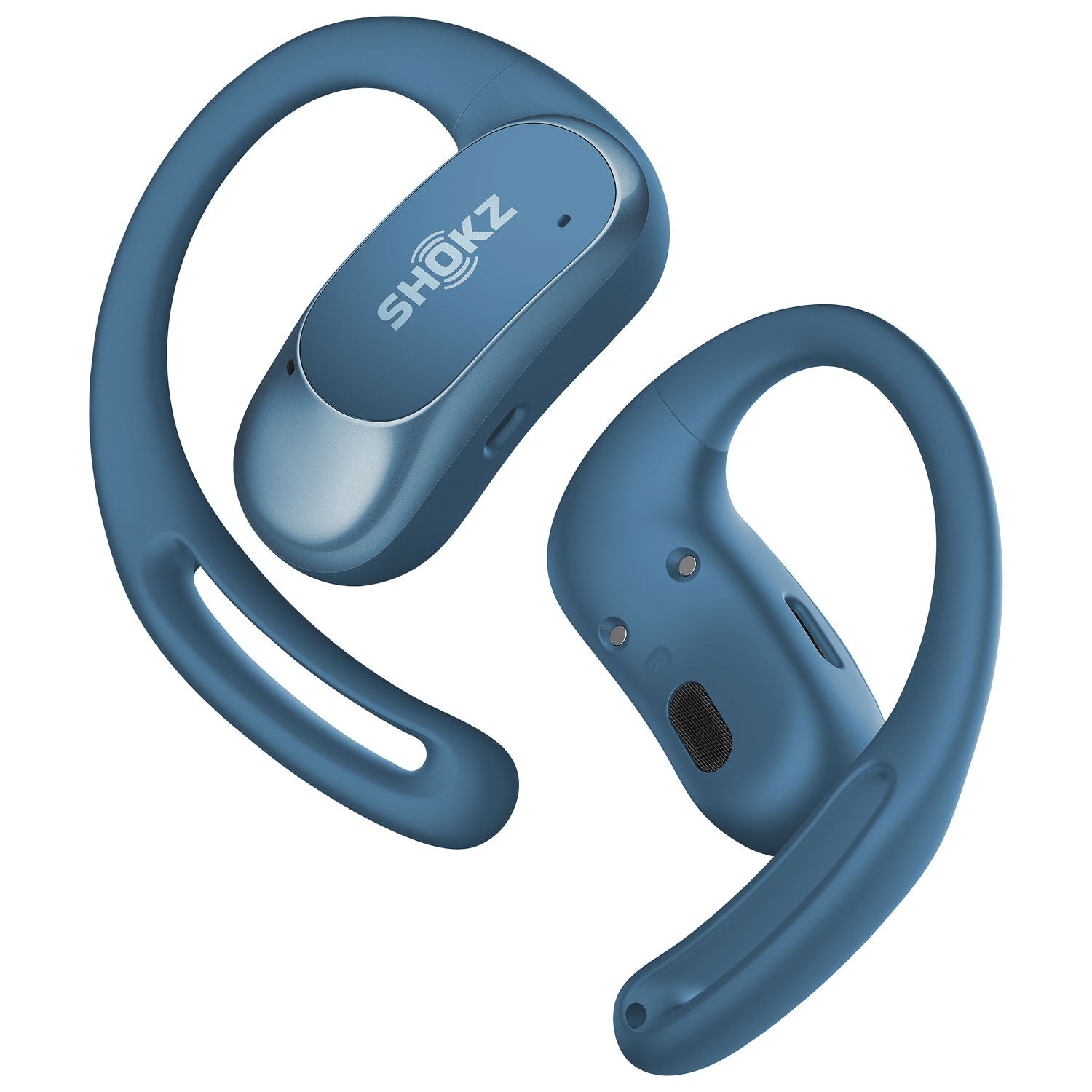 Écouteurs boutons 100 % sans fil OpenFit Air de Shokz - Bleu pierre - Exclusivité de Best Buy