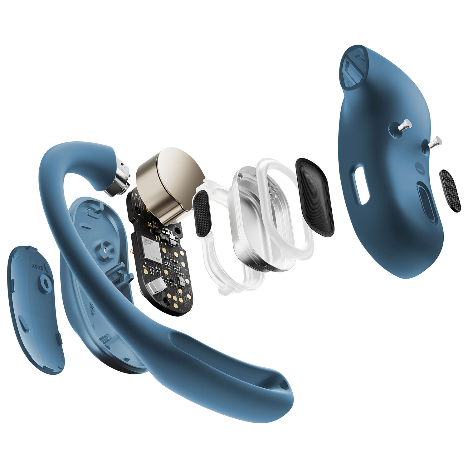 Écouteurs boutons 100 % sans fil OpenFit Air de Shokz - Bleu pierre - Exclusivité de Best Buy