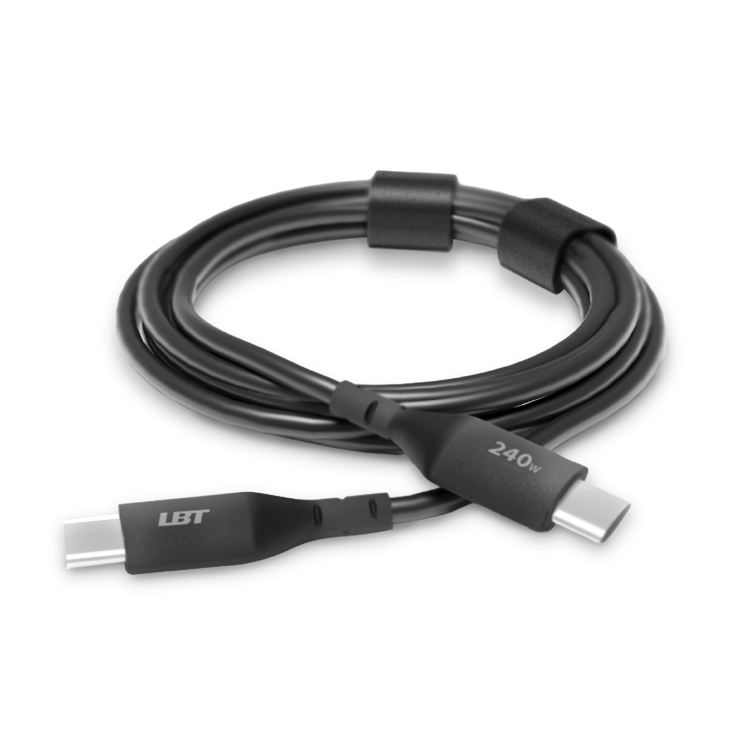 LBT 6 ft Black USB-C to C PVC Cable