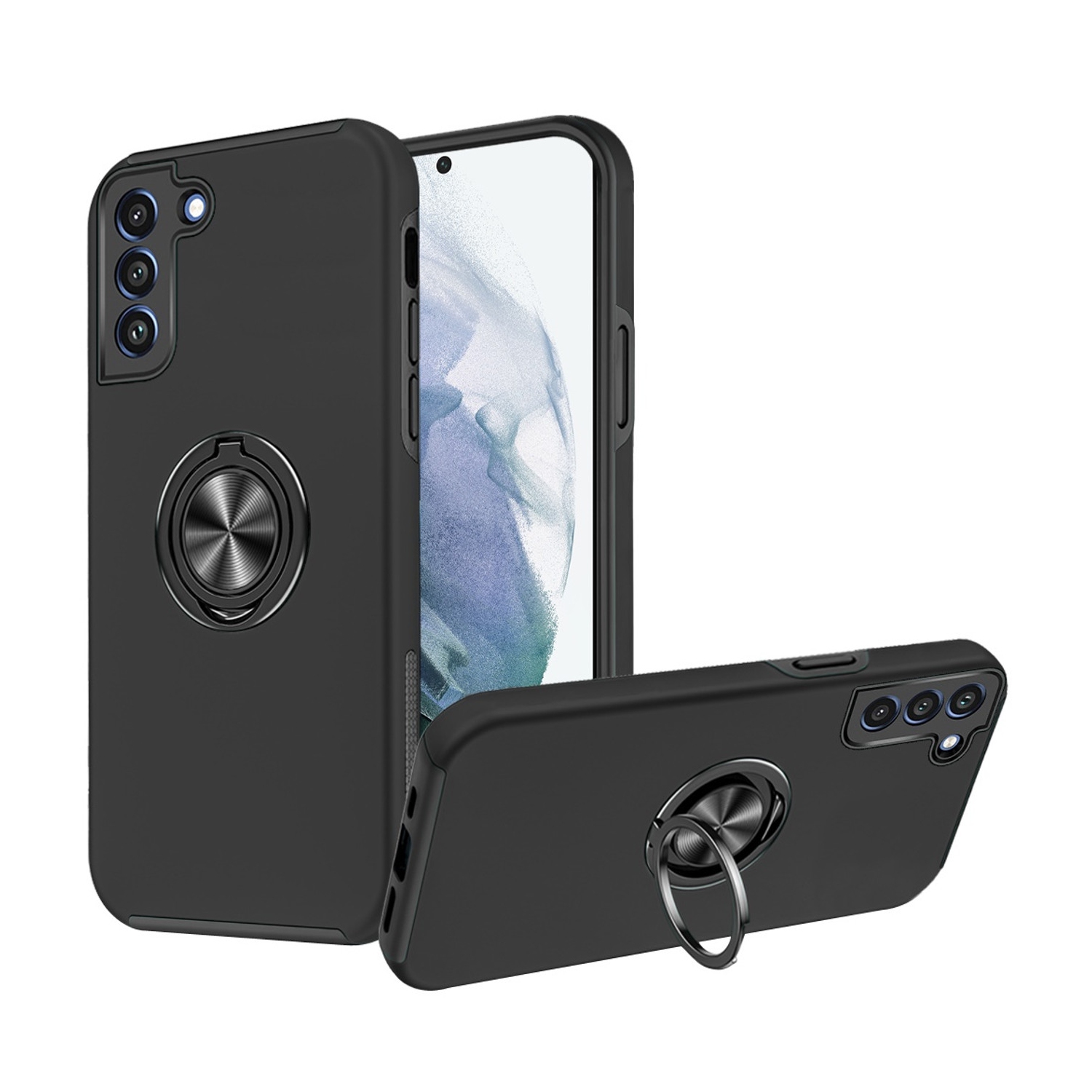 [CS] Étui avec béquille magnétique hybride invisible pour Galaxy S22 de Samsung, noir