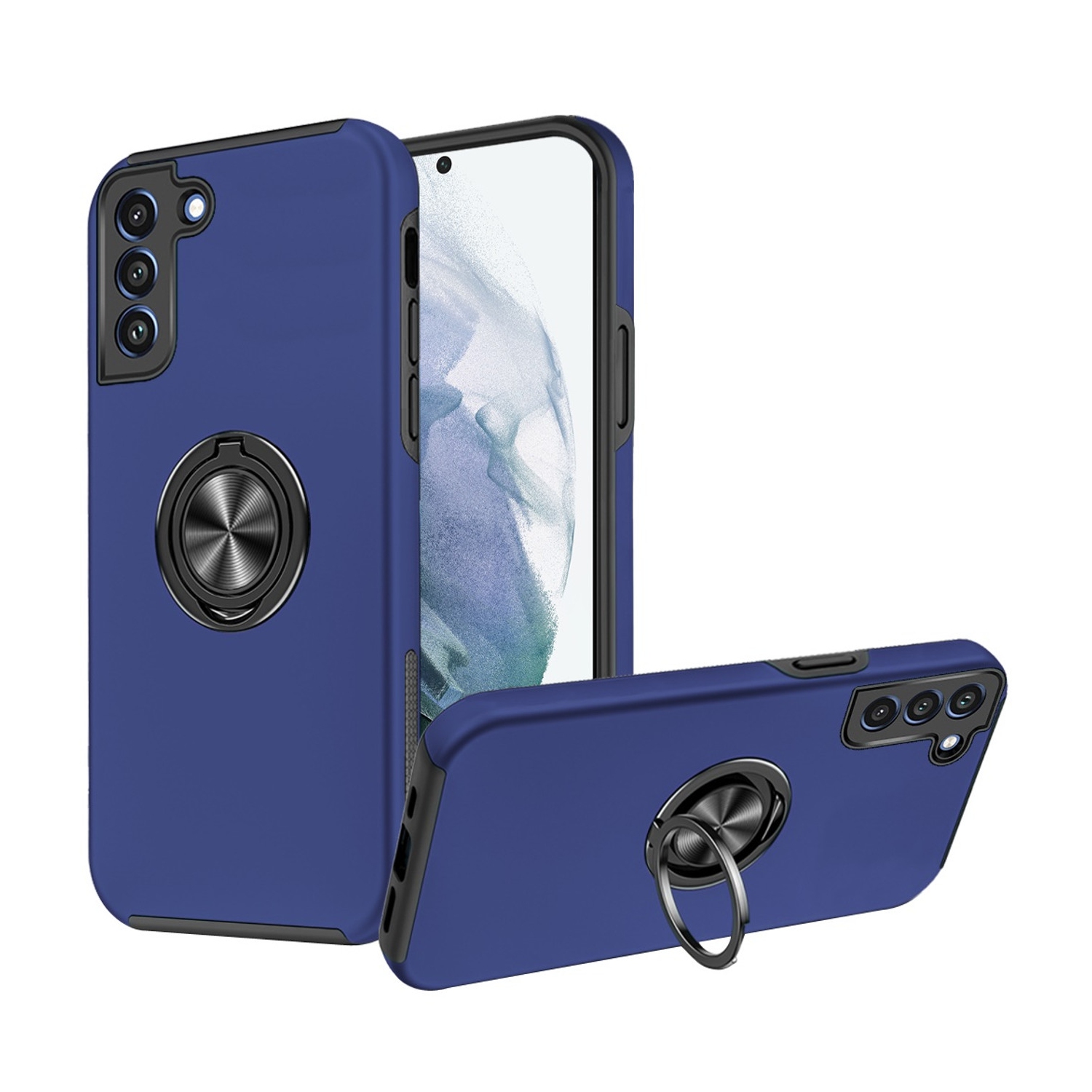 [CS] Étui avec béquille magnétique hybride invisible pour Galaxy S22 plus de Samsung, bleu marine