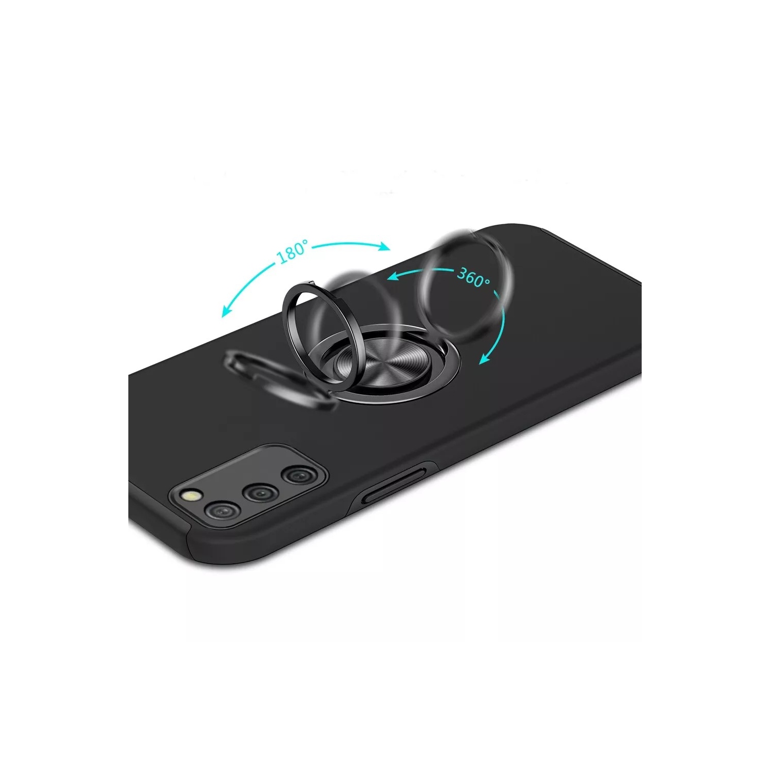 [CS] Étui avec béquille magnétique hybride invisible pour Galaxy A03S de Samsung, noir