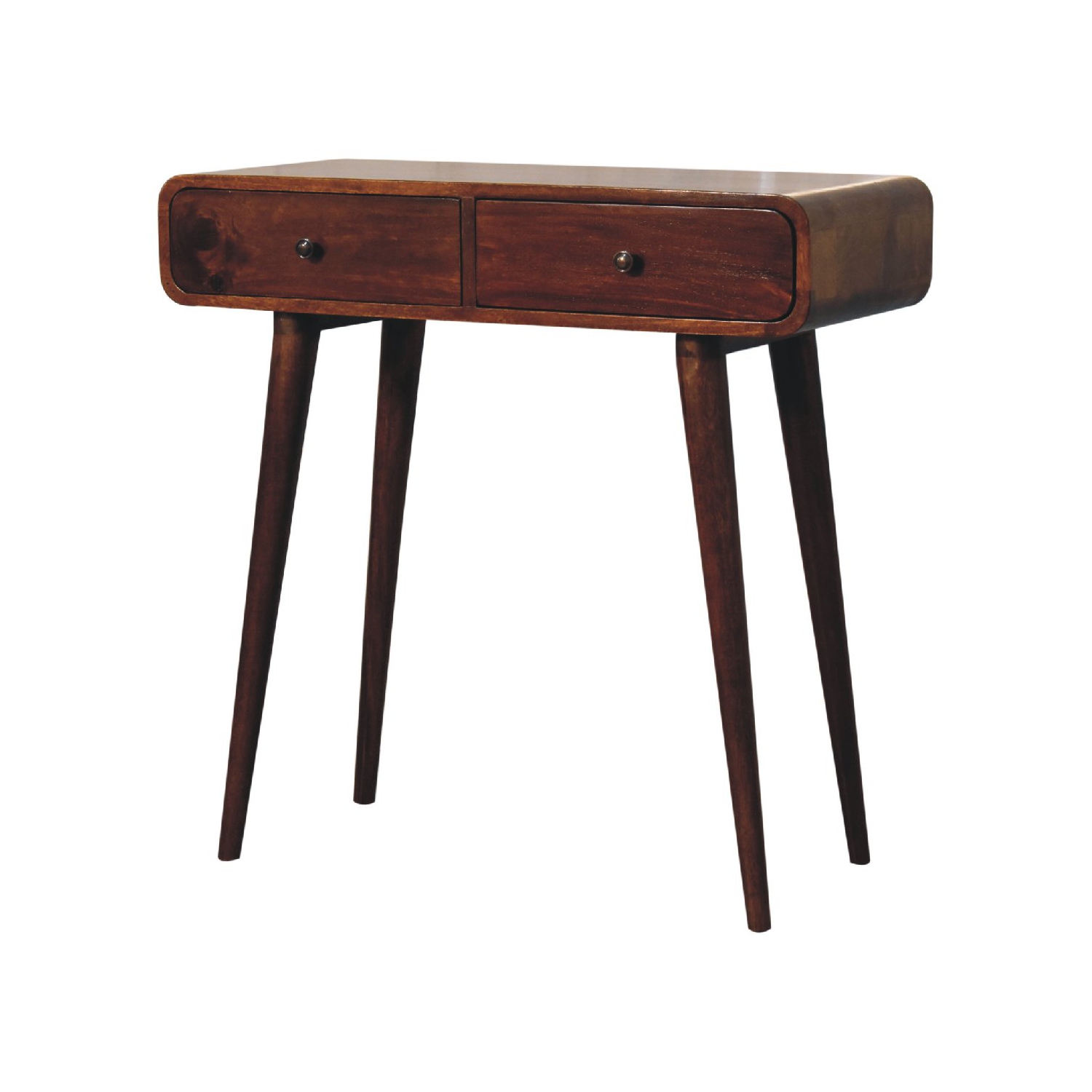 Artisan Furniture Artisan Furniture Chestnut Curved Solid Wood 2 Drawer Hallway Table