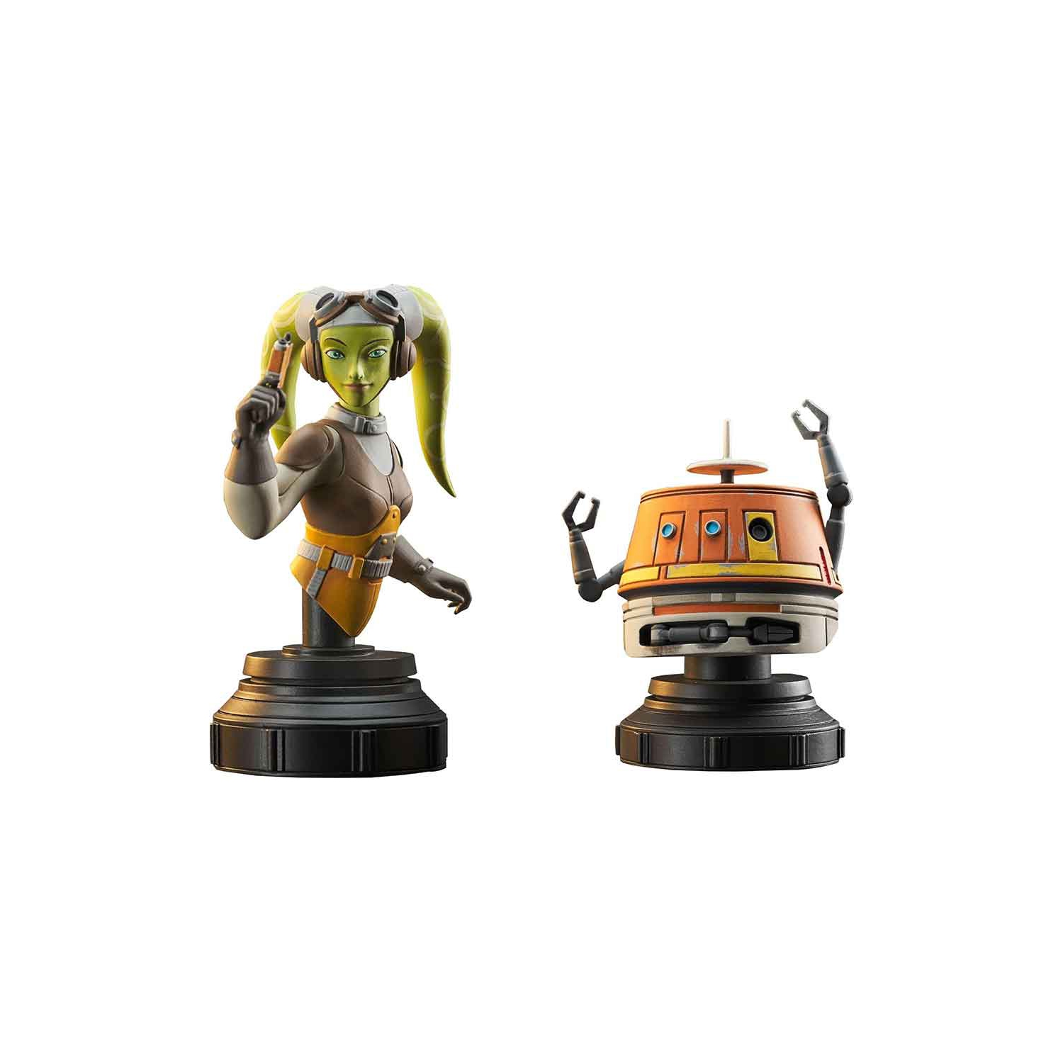 Mini ensemble buste de 5 po de la statue du buste Star Wars Rebels - Héra et Chopper
