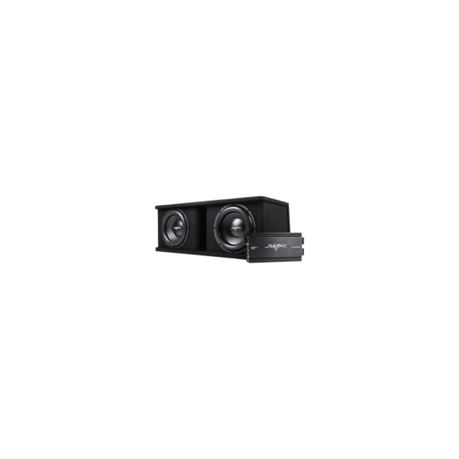 Skar Audio BNDLE-SDR-2X12D4 Dual 12" 2,400 Watt SDR Series Complete Subwoofer Package with Vented Enclosure and Amplifier