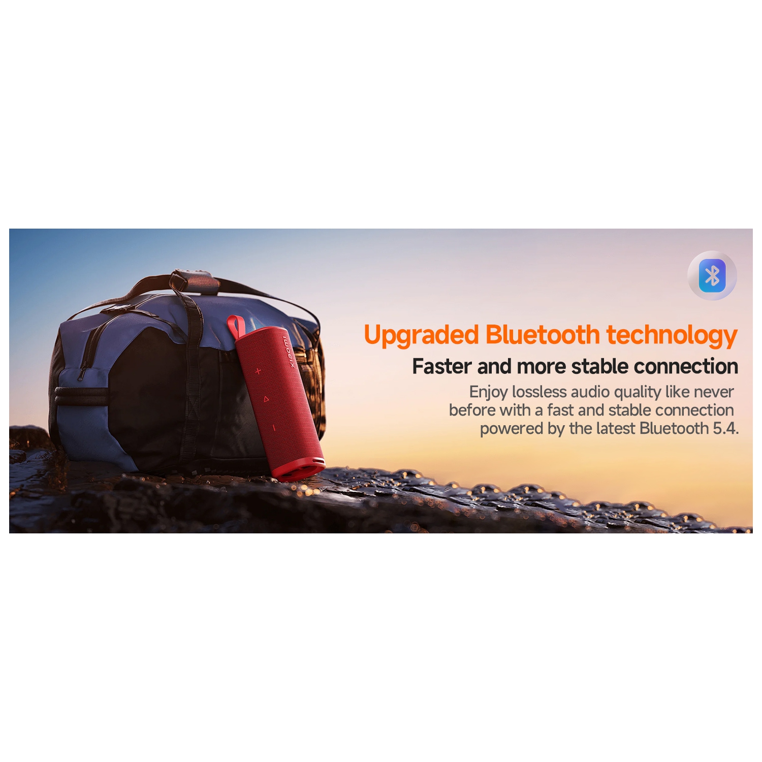 Haut-parleur Bluetooth étanche IP67 de Xiaomi pour l'extérieur&nbsp;: Son stéréo 30&nbsp;W, Bluetooth 5,4 évolué, 12 heures de lecture, rouge