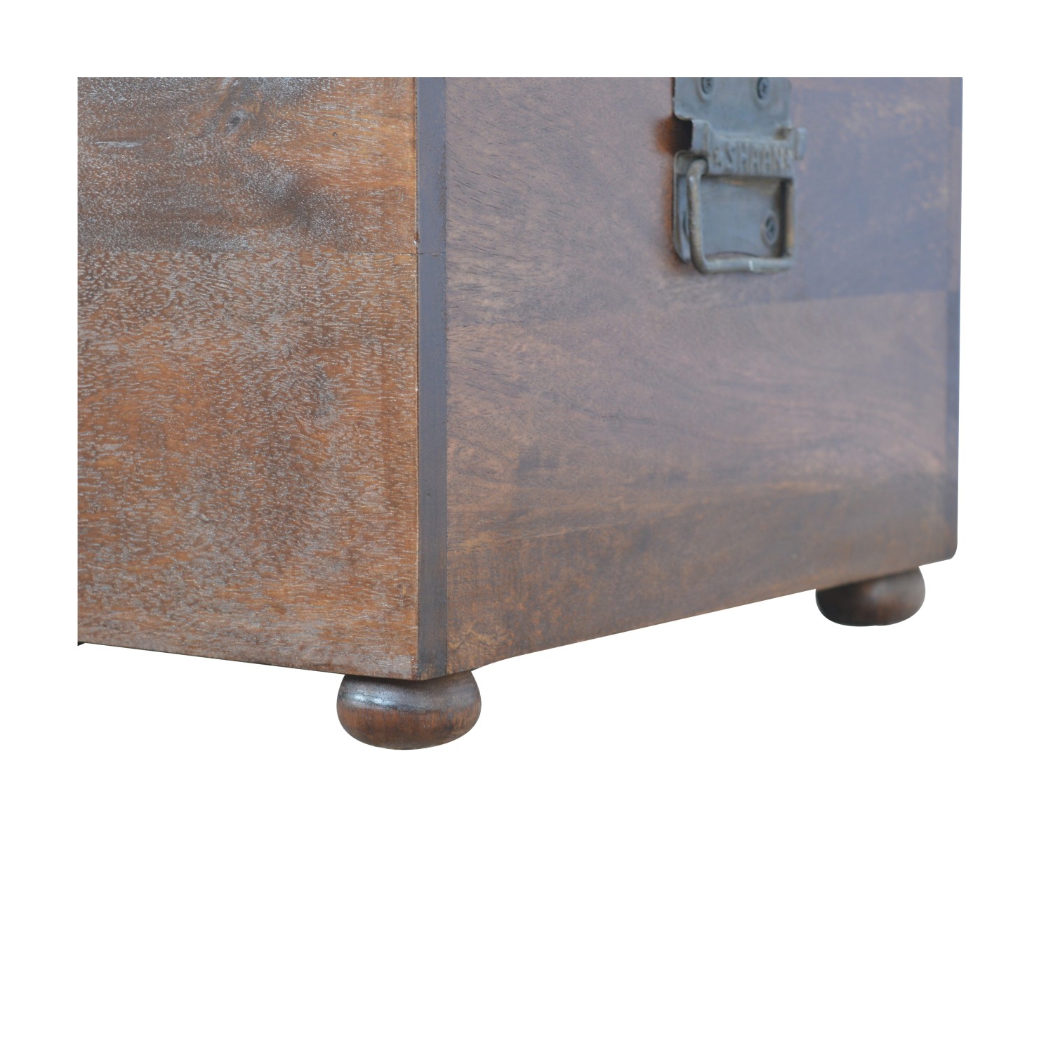 Artisan Furniture – Coffre de rangement en bois massif et lin blanc