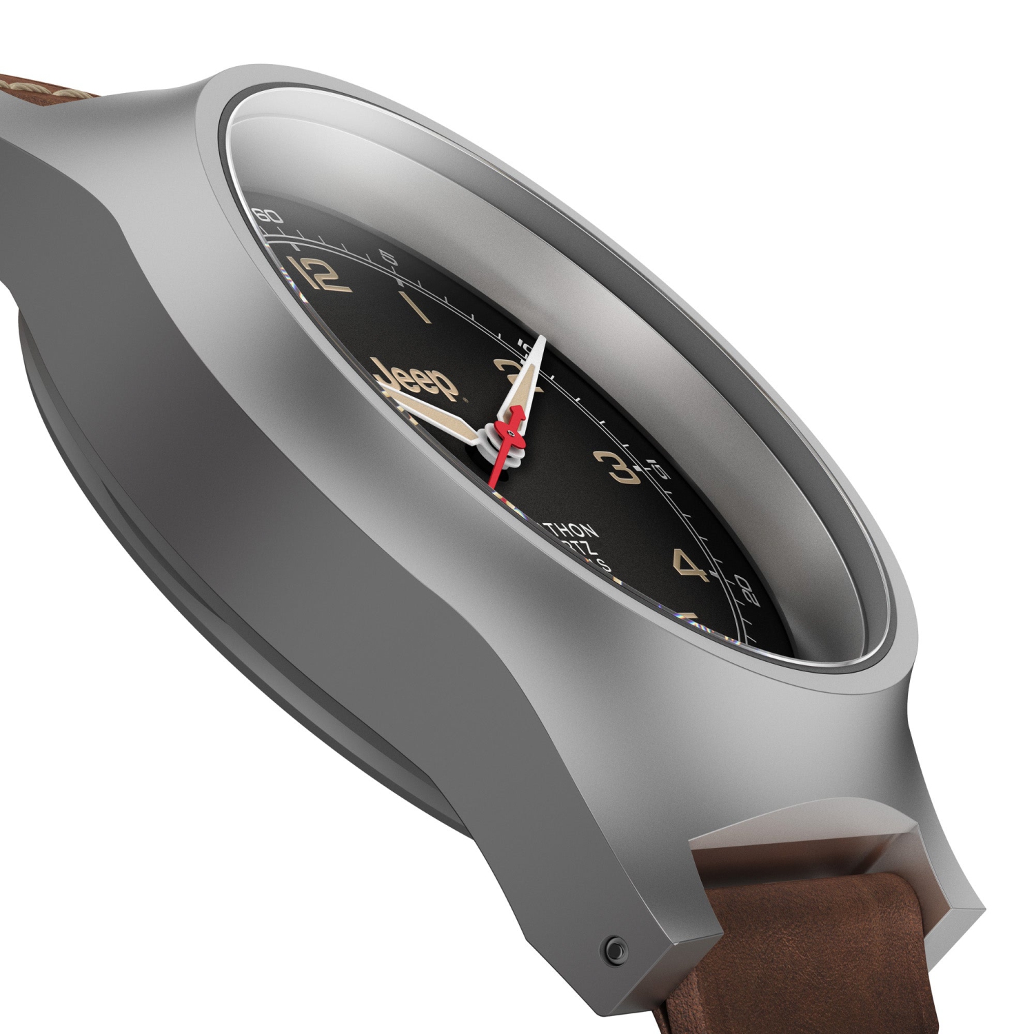 MARATHON- Jeep® Willys SSGPQ on 3-Piece Leather Strap Kit made from Crazy Horse leather 41mm