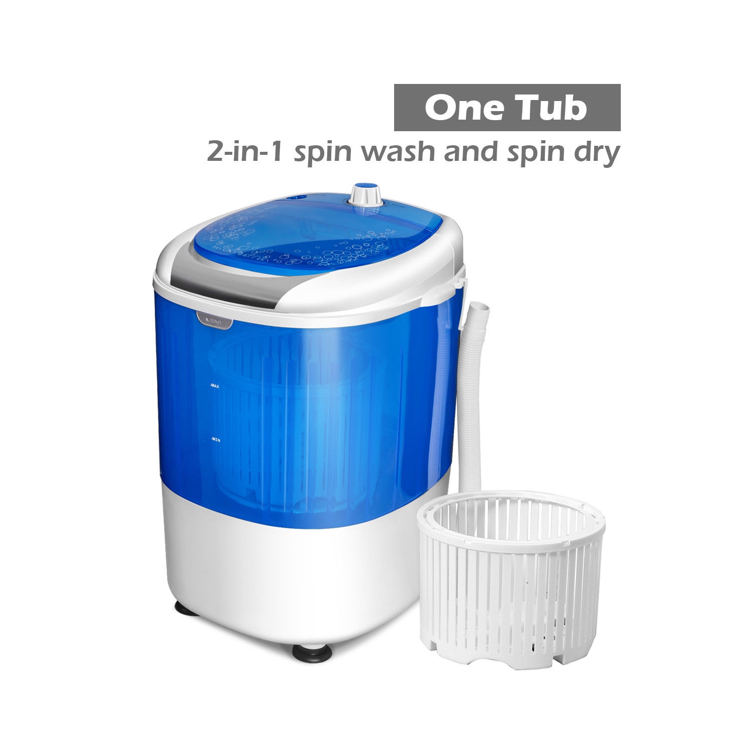 Costway Mini Washer and Spinner Combo, 5.5lbs Capacity, Semi-automatic Compact Laundry Apartment Dorm RV Portable Washing Machine