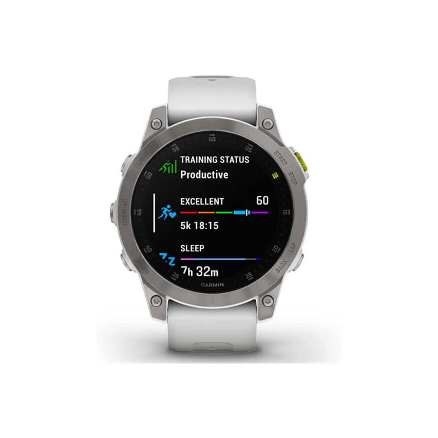 Openbox Garmin epix (Gen 2) 47mm Smartwatch with Heart Rate Monitor - Silver/White/Titanium Back （like brand new with seals, never used）