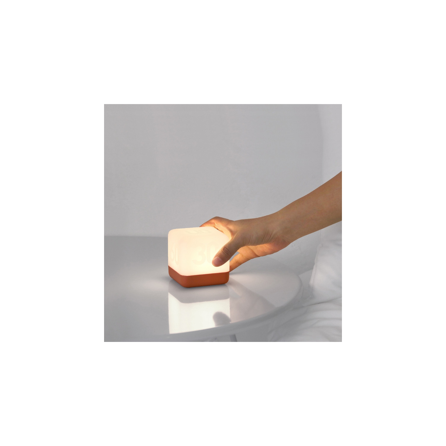 LED Cube Night Light for Kids and Adults, Flip Timer Night Lamp USB Rechargeable Baby Nursery Night Light for Breastfeeding,Movable Light Mood