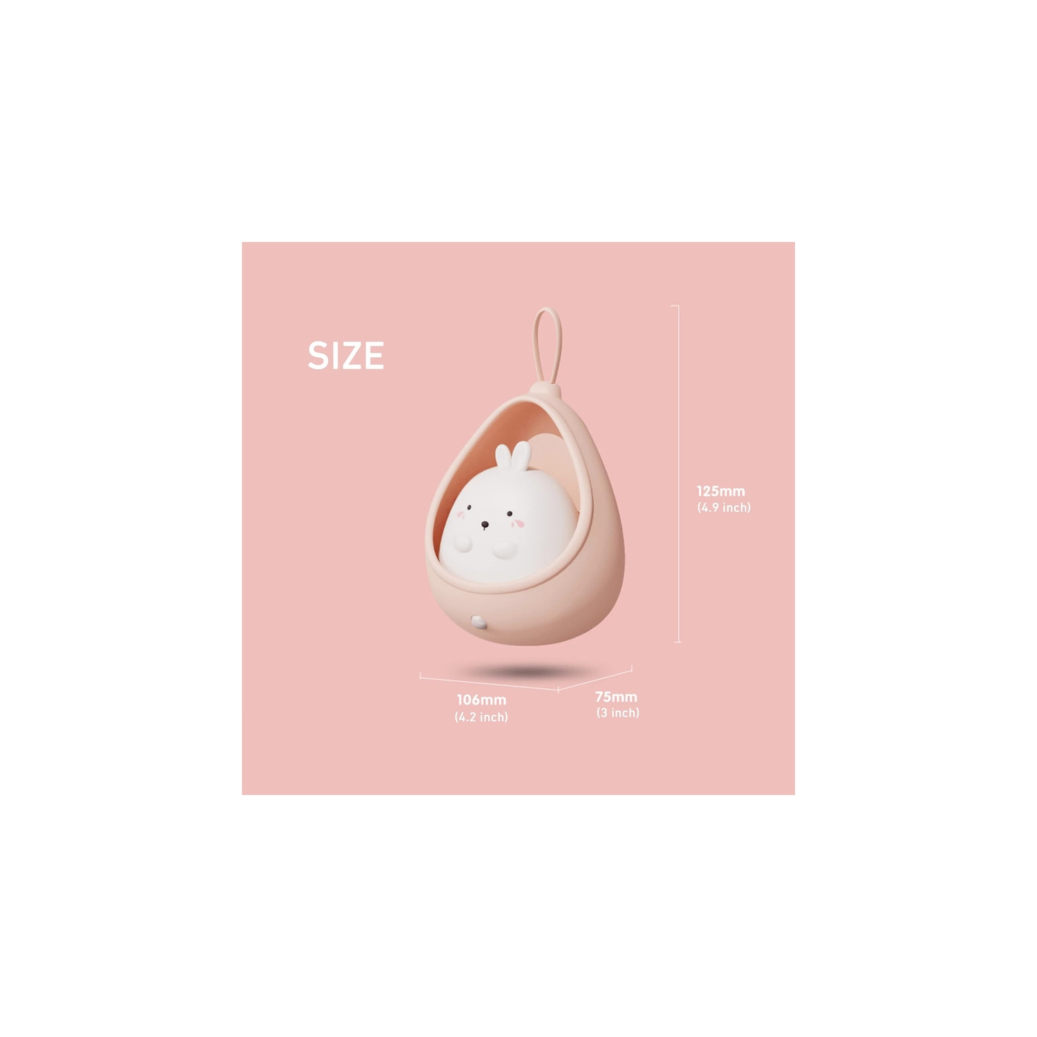 Cute rabbit Motion Sensor Night Light Wall Lamp,Rechargable,Bedroom Decoration for Kids Baby Toddler Teen Gift