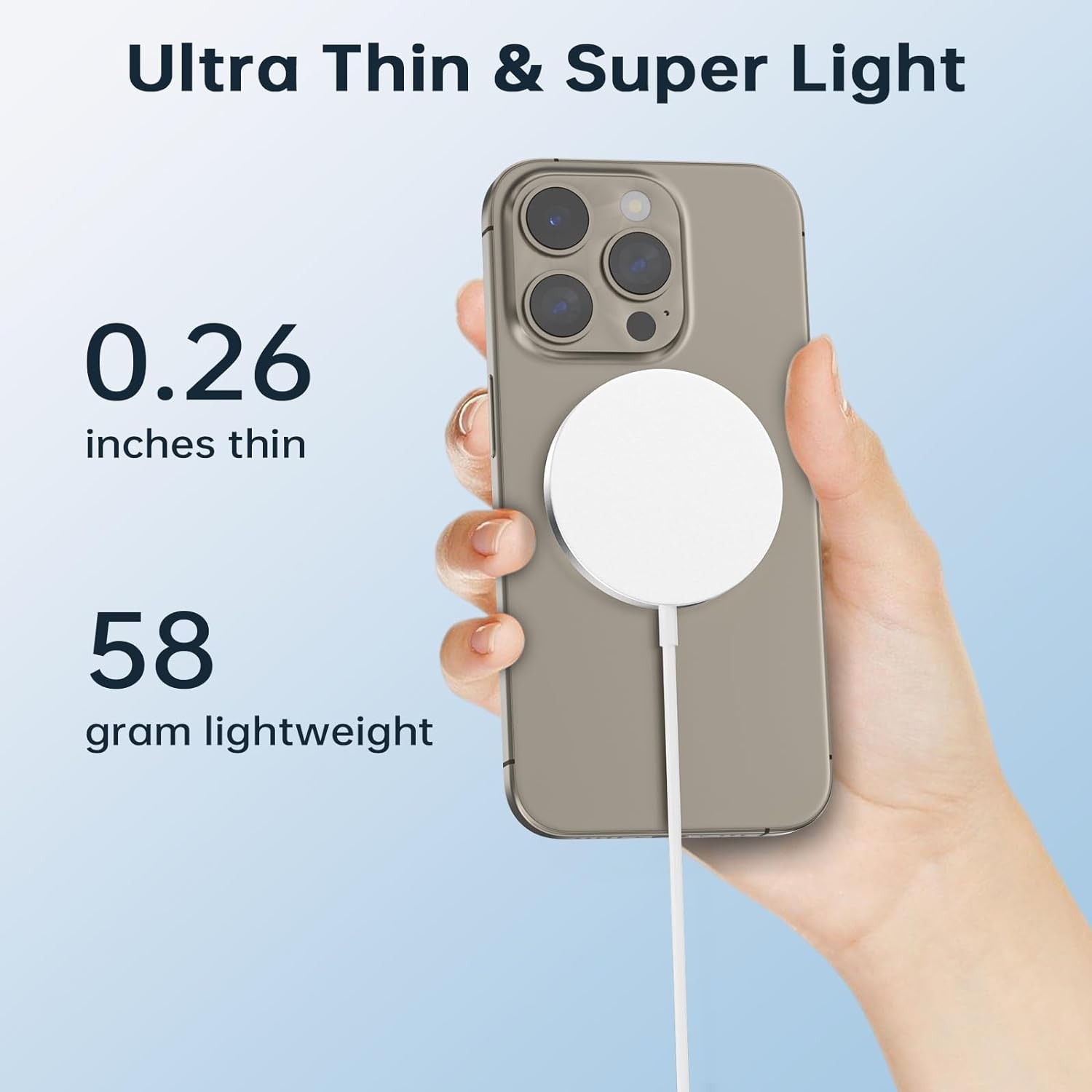 Magnetic Wireless Fast Charger, USB-C Fast Charging 15W Wireless Charger Compatible with iPhone 16/15/14 Pro Plus Max 13/13 mini/13 pro/12/12 Mini/12