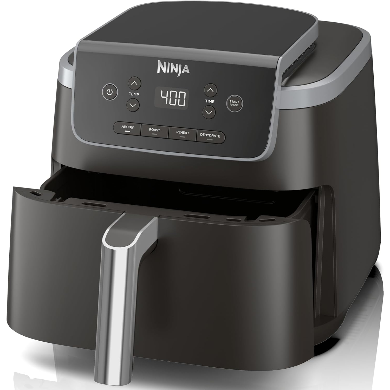 Friteuse à air chaud 4-en-1 Ninja Pro avec capacité de 5 pte, friture à air chaud, rôtissage, réchauffage, déshydratation technologie Air Crisp avec