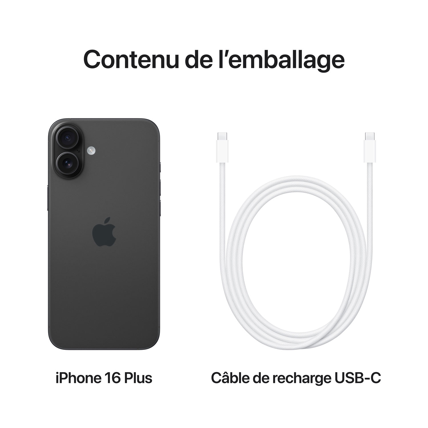 iPhone 16 Plus de 512 Go d'Apple avec Koodo - Noir - Paiement Balance mensuel