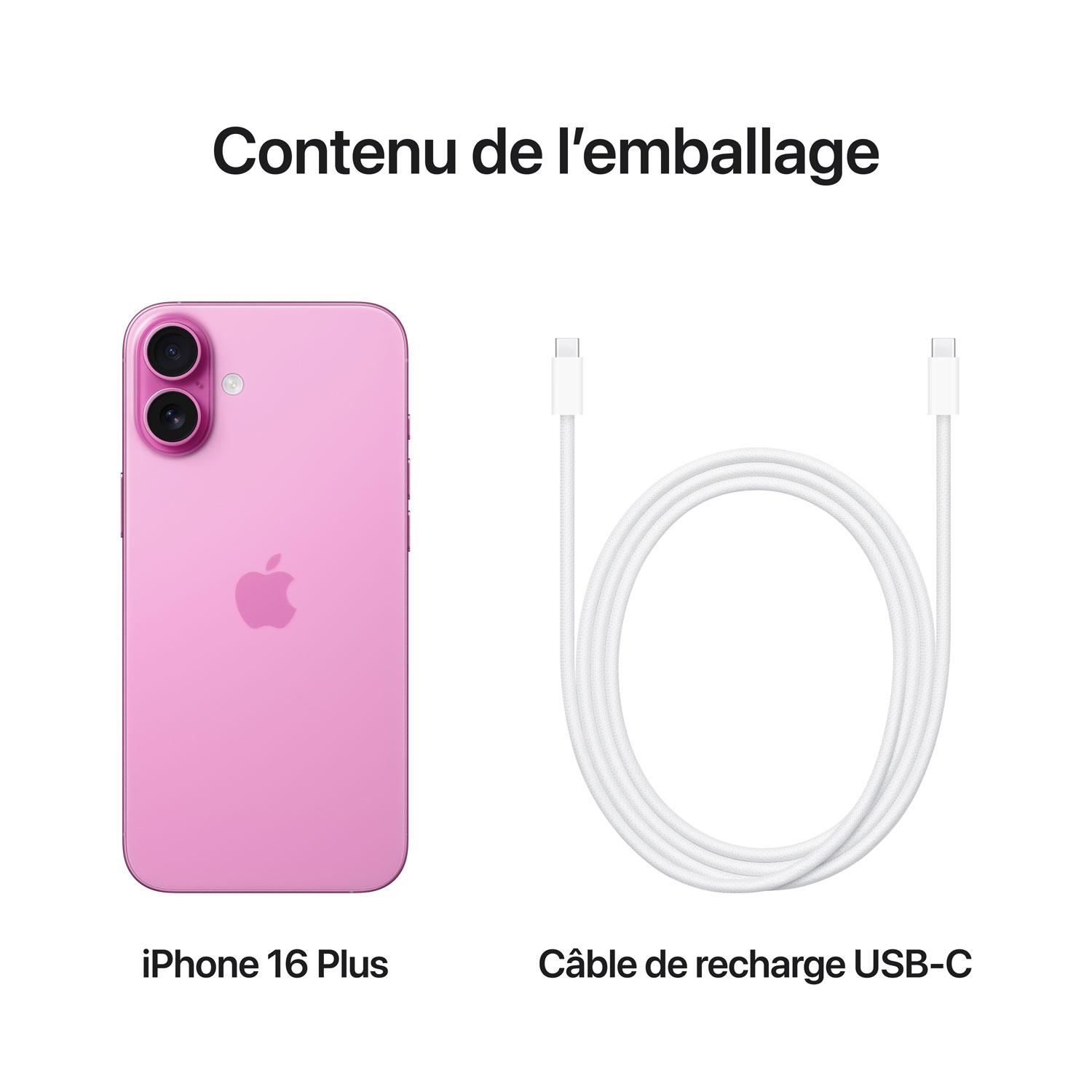 iPhone 16 Plus de 256 Go d'Apple avec Fido - Rose - Financement mensuel