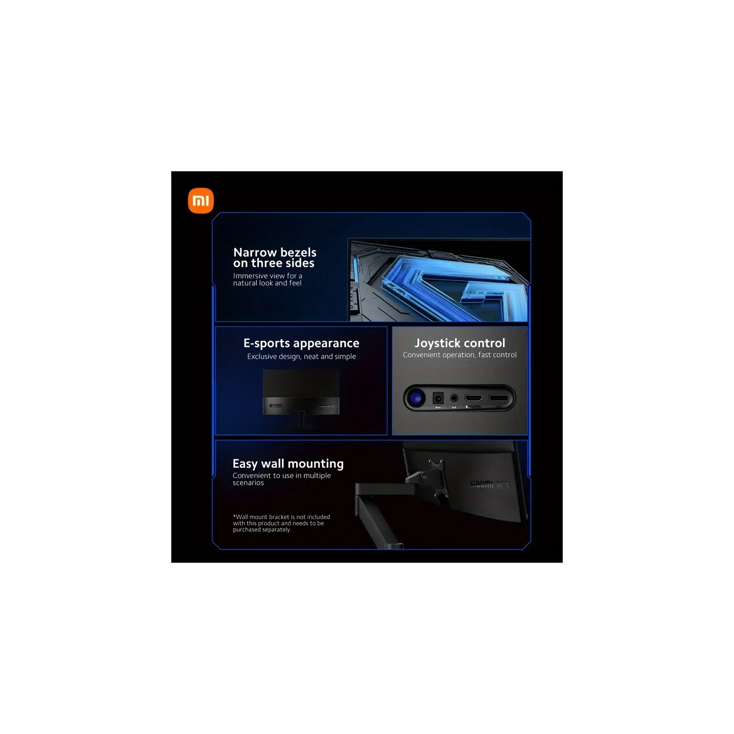 Xiaomi Gaming Monitor G27i , 27inch, 1ms GTG, 1920 x 1080, Fast IPS LCD, HDR10, 165Hz high refresh rate