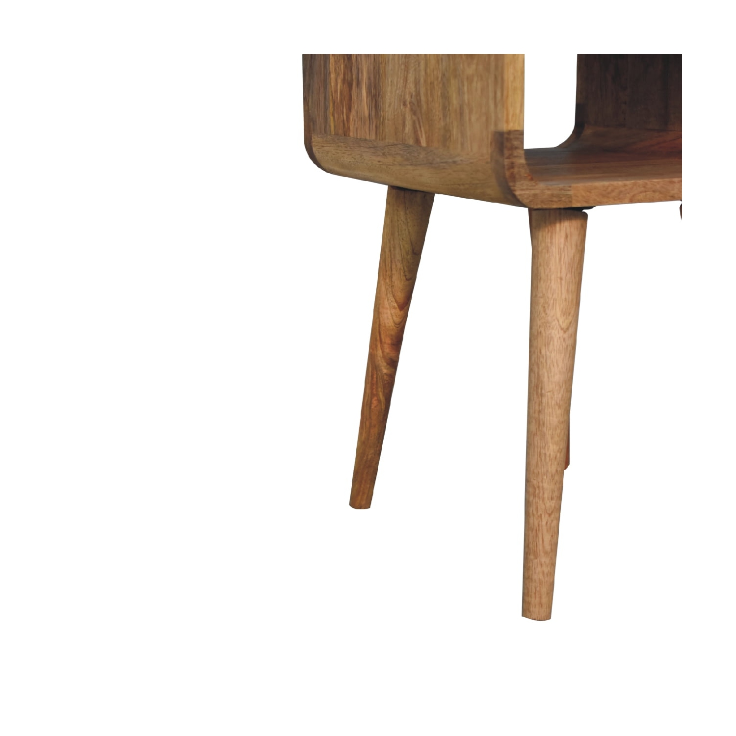 Artisan Furniture Solid Wood Mini Curve Lower Nightstand In Oak-ish Finish