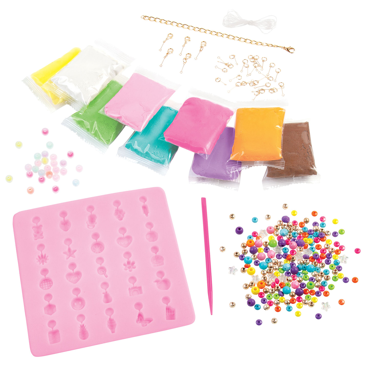 Make It Real Clay Charm DIY Jewelry Kit