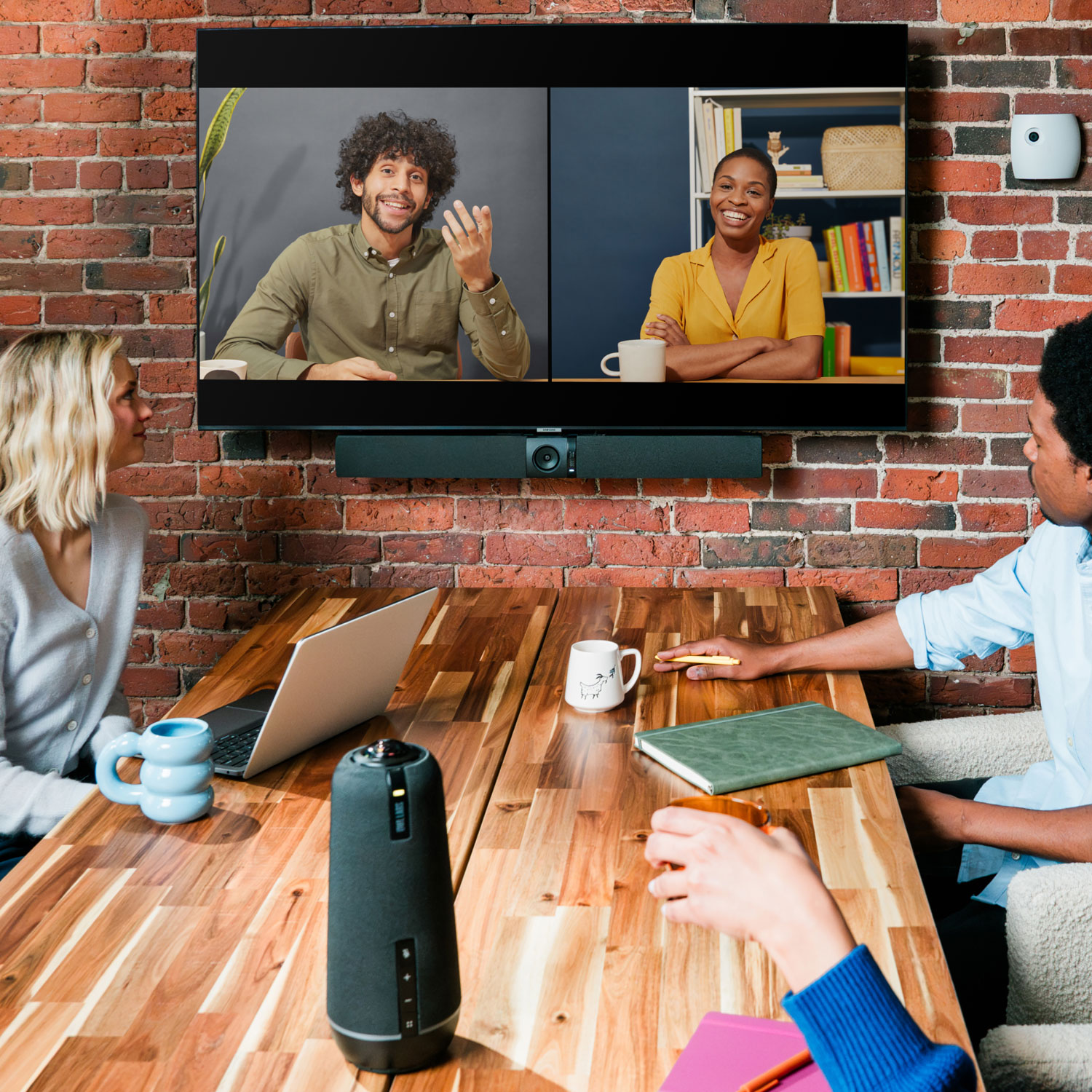 Owl Labs Meeting Owl 4+ UHD 4K 360° Smart Video Conference Camera Bundle - Black