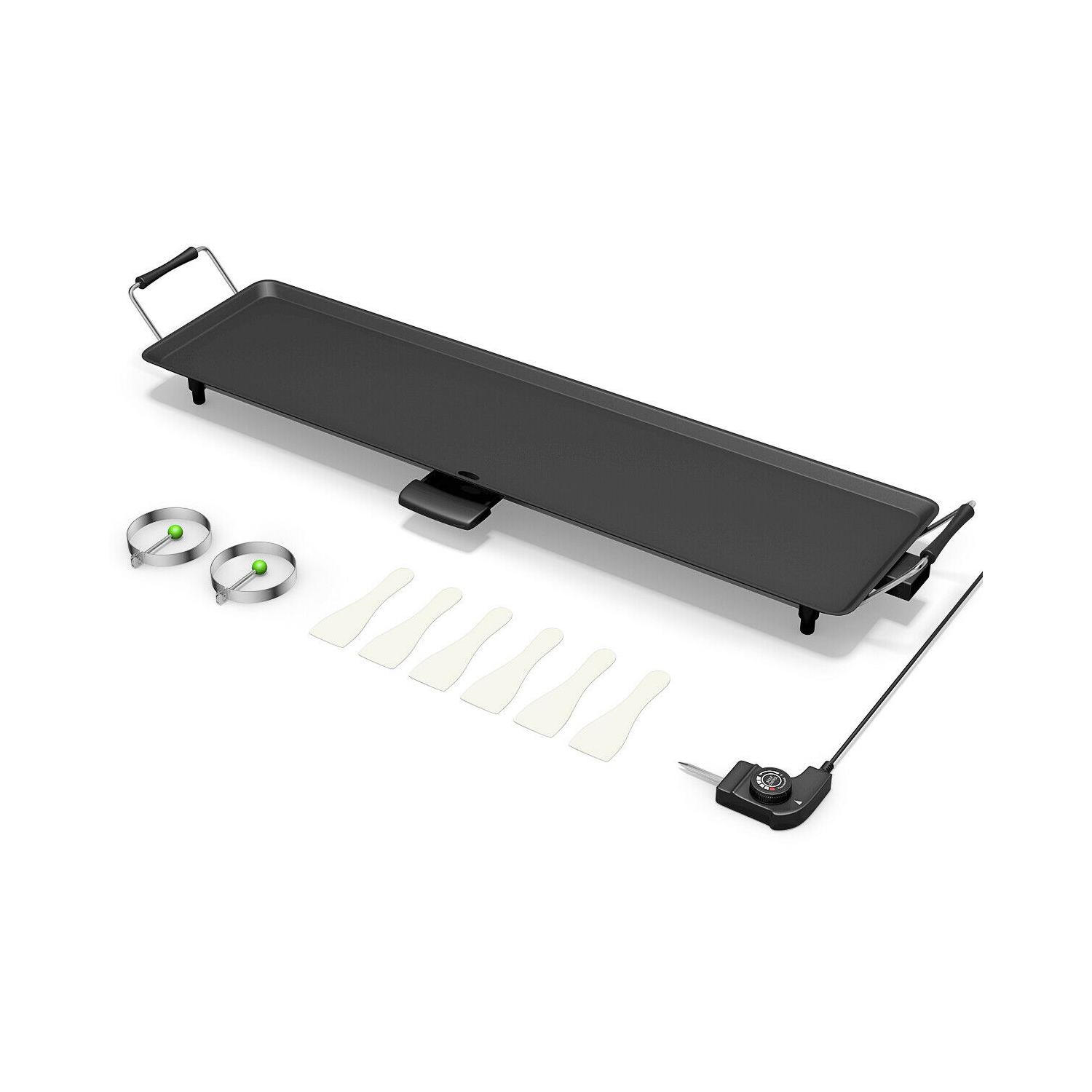 Costway 35" Electric Griddle Teppanyaki Grill, Nonstick Extra Large Cooking Plate for Pancake Barbecue, Indoor Outdoor Table Top Grill with