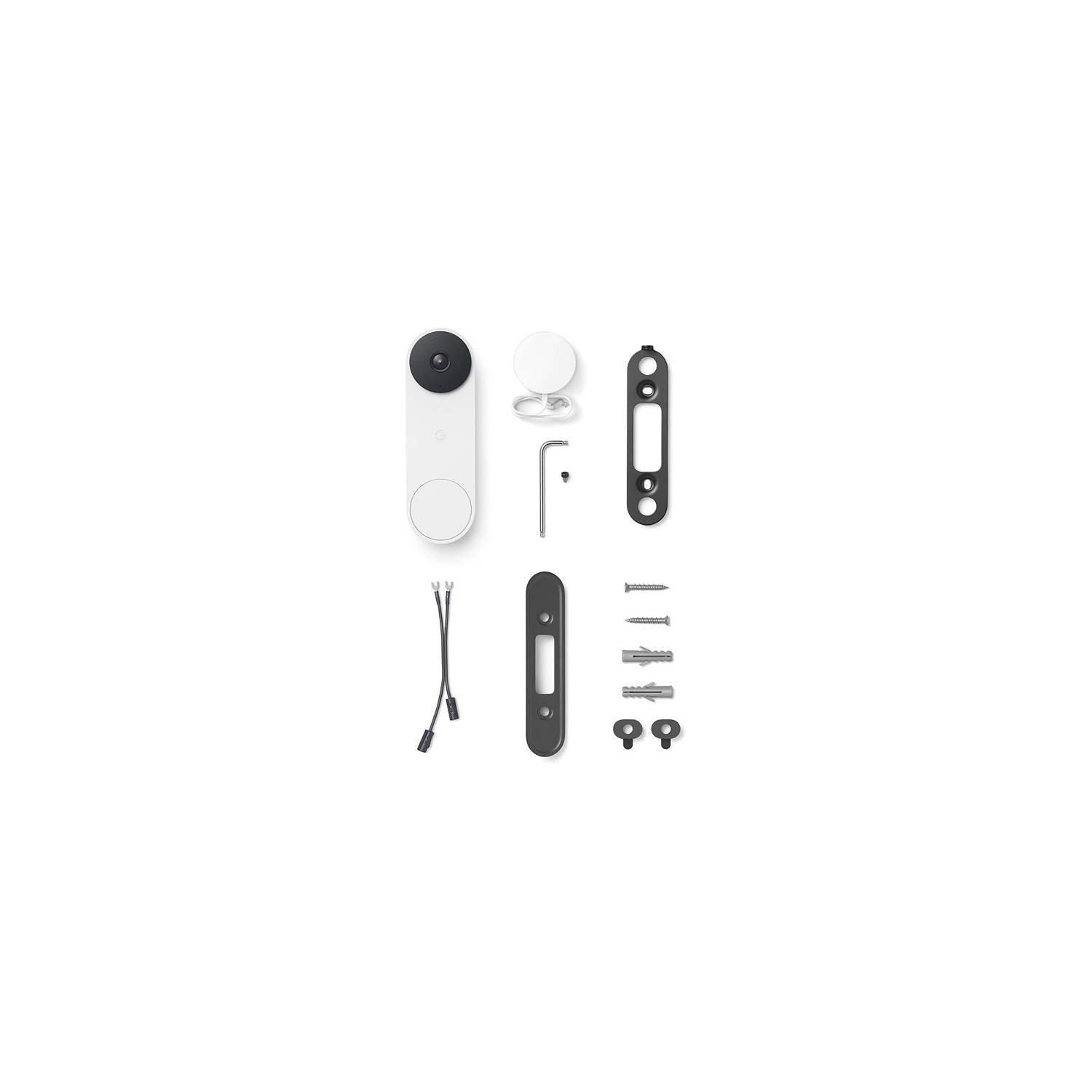 Google 2.54 x 4.19 x 13.11 cm Wired Video Doorbell Camera Snow