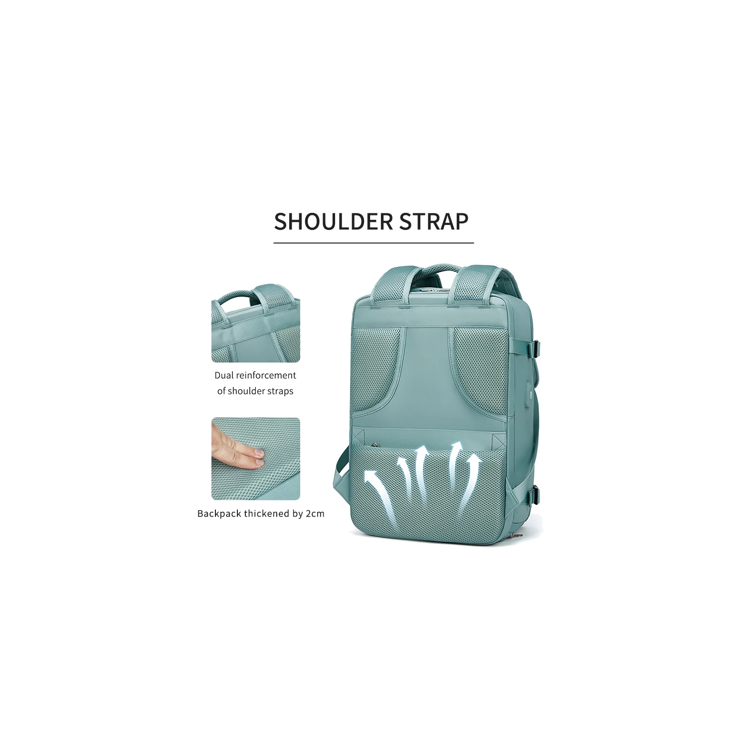 Large Travel Backpack for Men -Women - Waterproof Outdoor Sports Rucksack with USB Charging Port, Fits 15.6 Inch Laptop, Shoes Compartment - Ideal